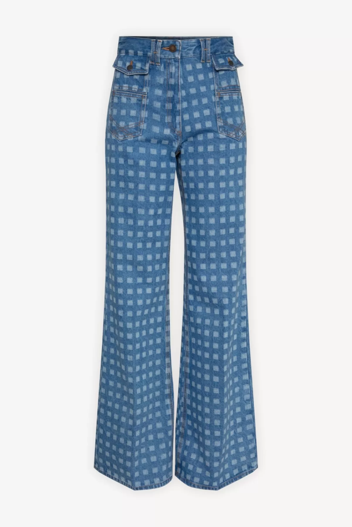Gerarddarel ANNA - Jean large taille haute avec jeu de délavage Bleu-Femme Pantalons & Jeans