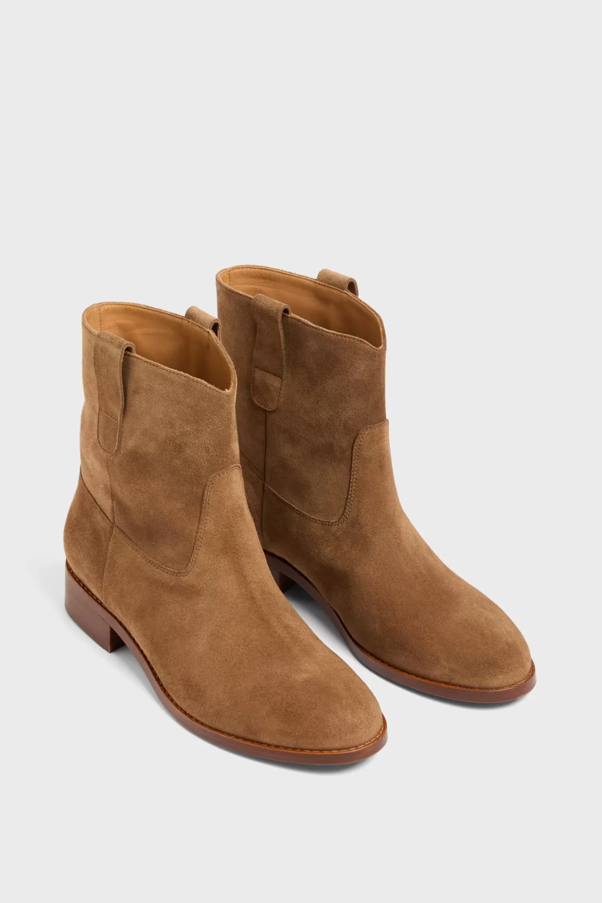 Gerarddarel Boots en cuir velours - ELIE Marron-Femme Chaussures