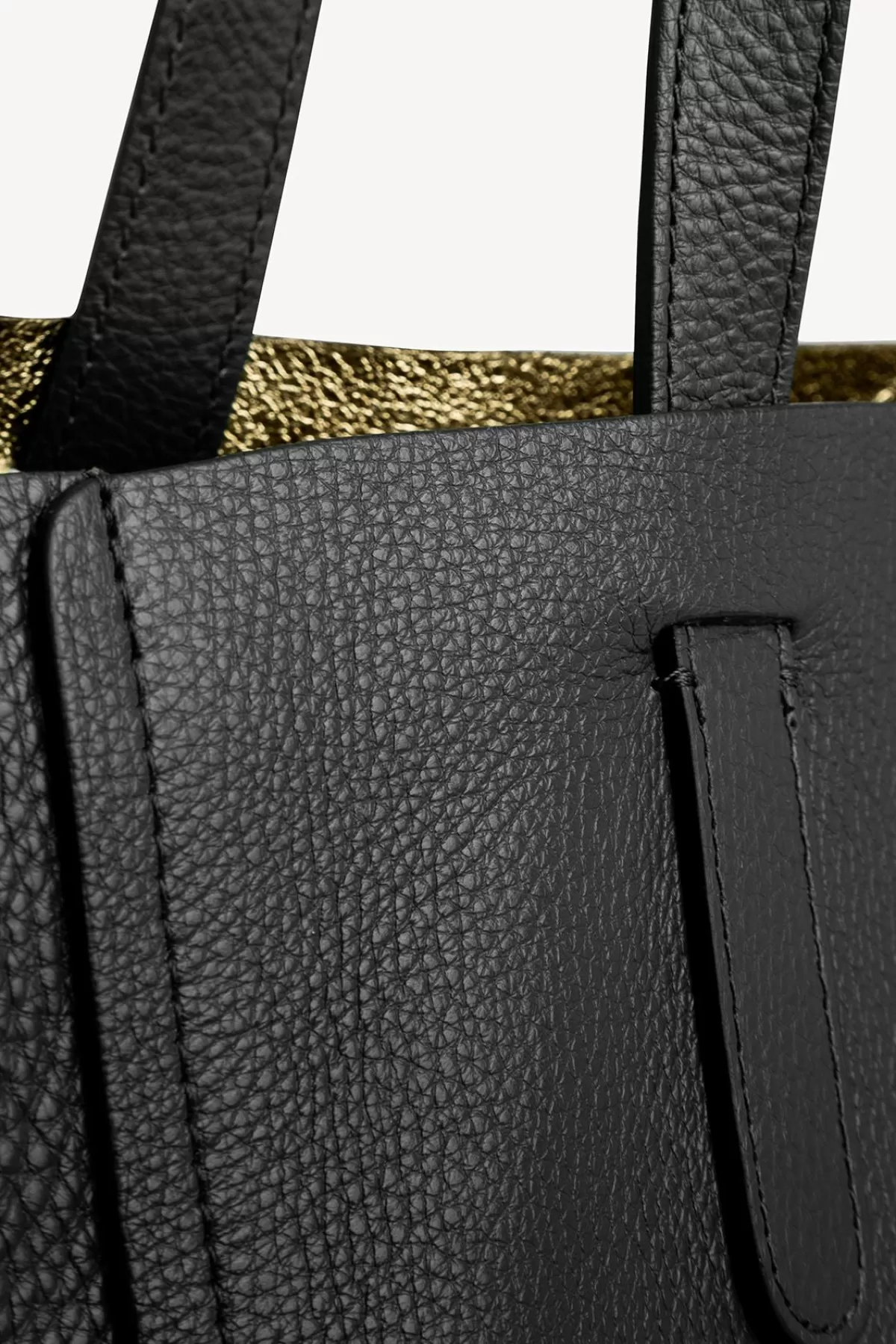 Gerarddarel Cabas en cuir grainé /or - SIMPLE 2 | Gerard Darel Noir-Femme Sacs à main | Sacs porté épaule | Paniers & Cabas