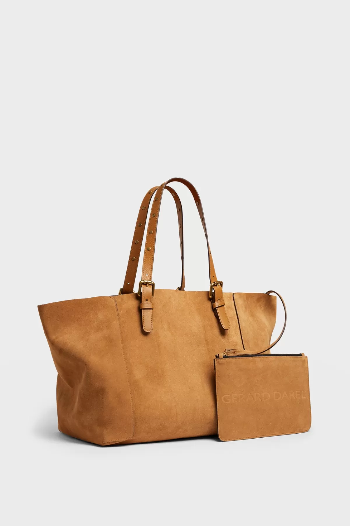 Gerarddarel Cabas en cuir velours femme SIMPLE BAG | Gerard Darel Blé-Femme Sacs à main | Sacs porté épaule | Paniers & Cabas