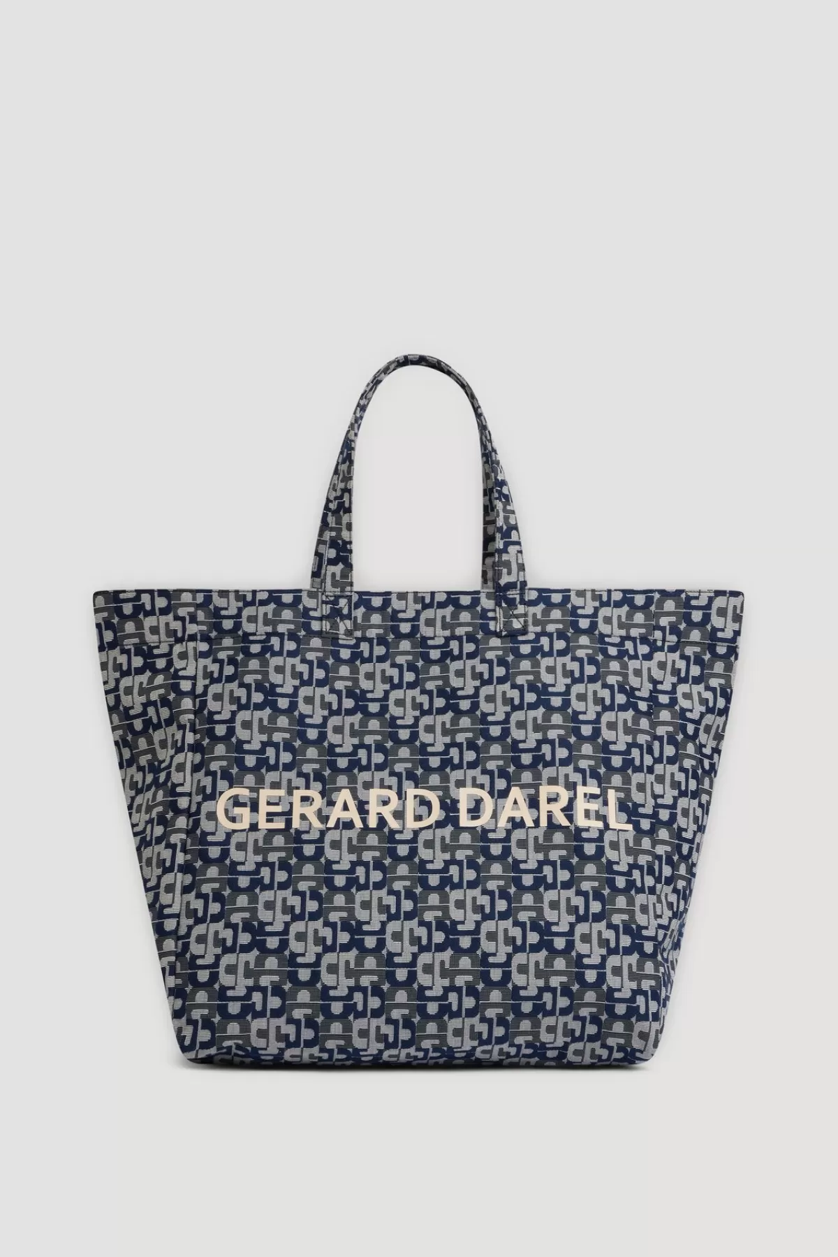 Gerarddarel Cabas en jacquard marine - LOLA | Gerard Darel Bleu foncé / Marine-Femme Sacs à main | Sacs porté épaule | Paniers & Cabas