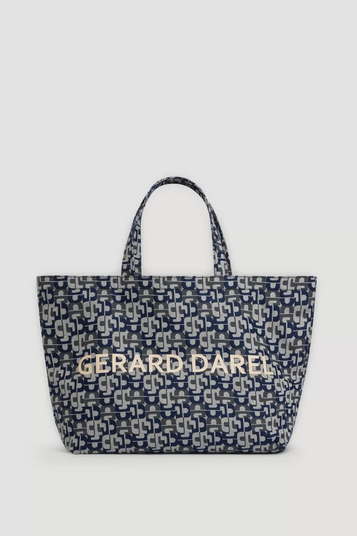 Gerarddarel Cabas en jacquard marine - LOLITA | Gerard Darel Bleu foncé / Marine-Femme Sacs à main | Sacs porté épaule | Paniers & Cabas