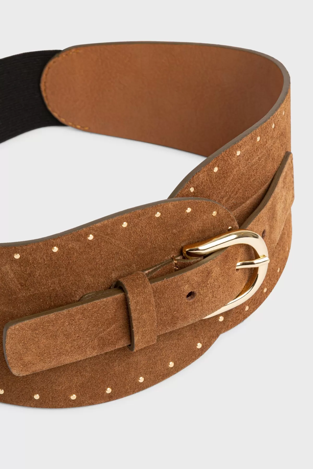 Gerarddarel Ceinture corset cuir velours camel - OLYMPE | Gerard Darel Marron-Femme Ceintures