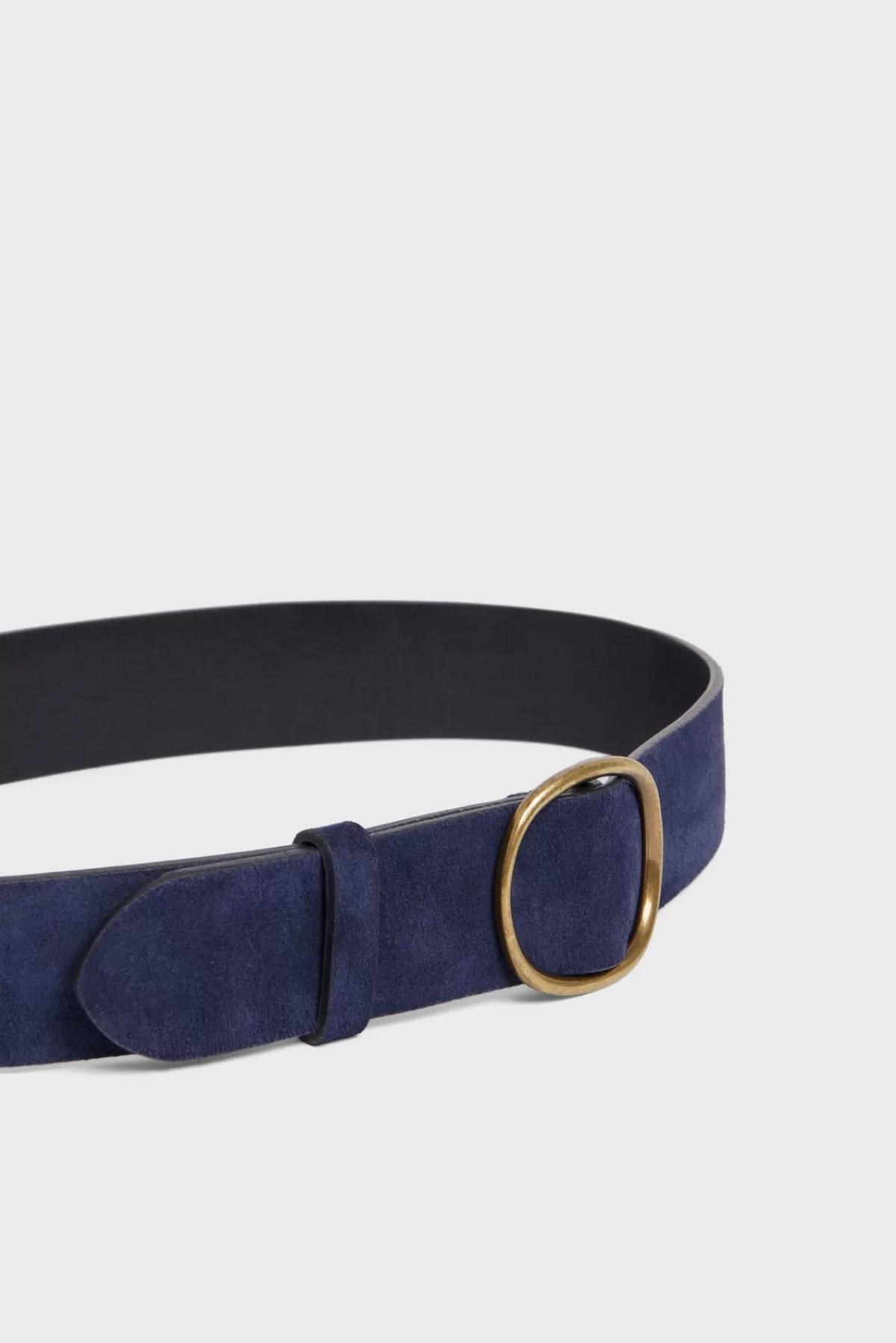 Gerarddarel Ceinture en cuir velours marine - PALOMA | Gerard Darel Bleu foncé / Marine-Femme Ceintures