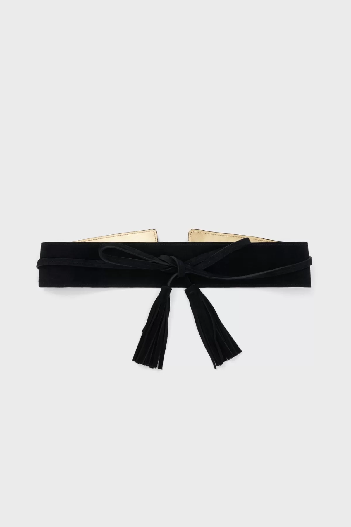 Gerarddarel Ceinture large en cuir velours - ORNA | Gerard Darel Noir-Femme Ceintures