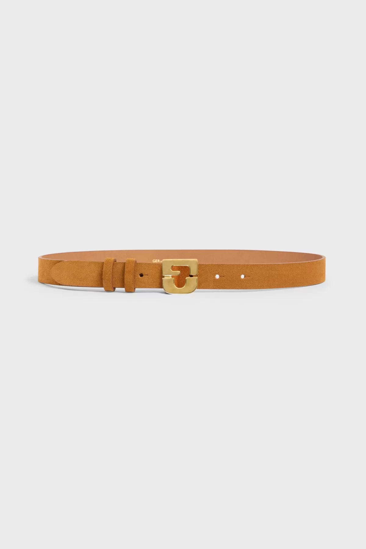 Gerarddarel Ceinture signature  en cuir velours - LE LAUREN Camel-Femme Ceintures