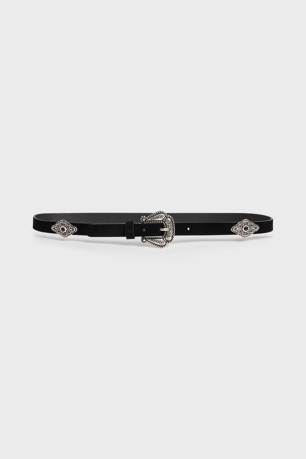 Gerarddarel CEINTURE WESTERN EN CUIR VELOURS - JEN Noir-Femme Ceintures