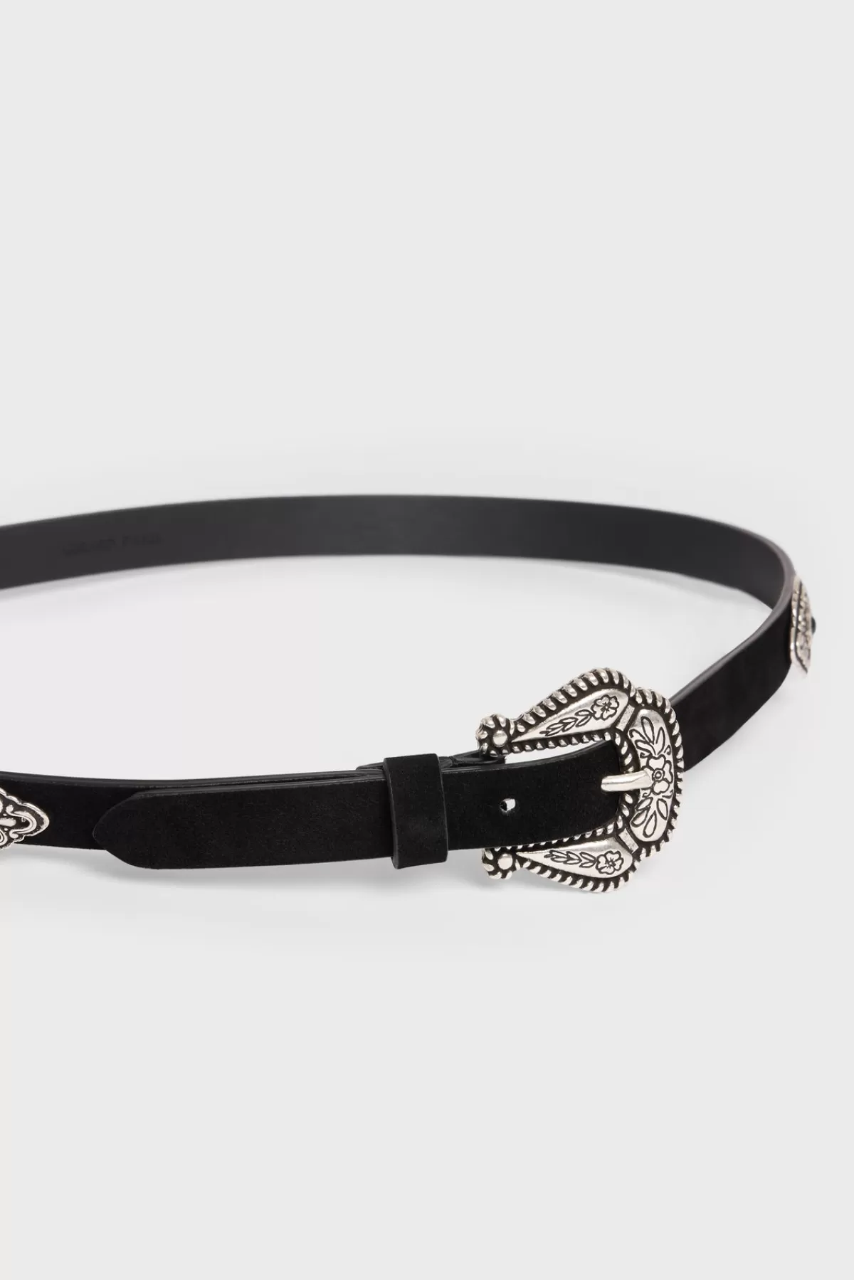 Gerarddarel CEINTURE WESTERN EN CUIR VELOURS - JEN Noir-Femme Ceintures