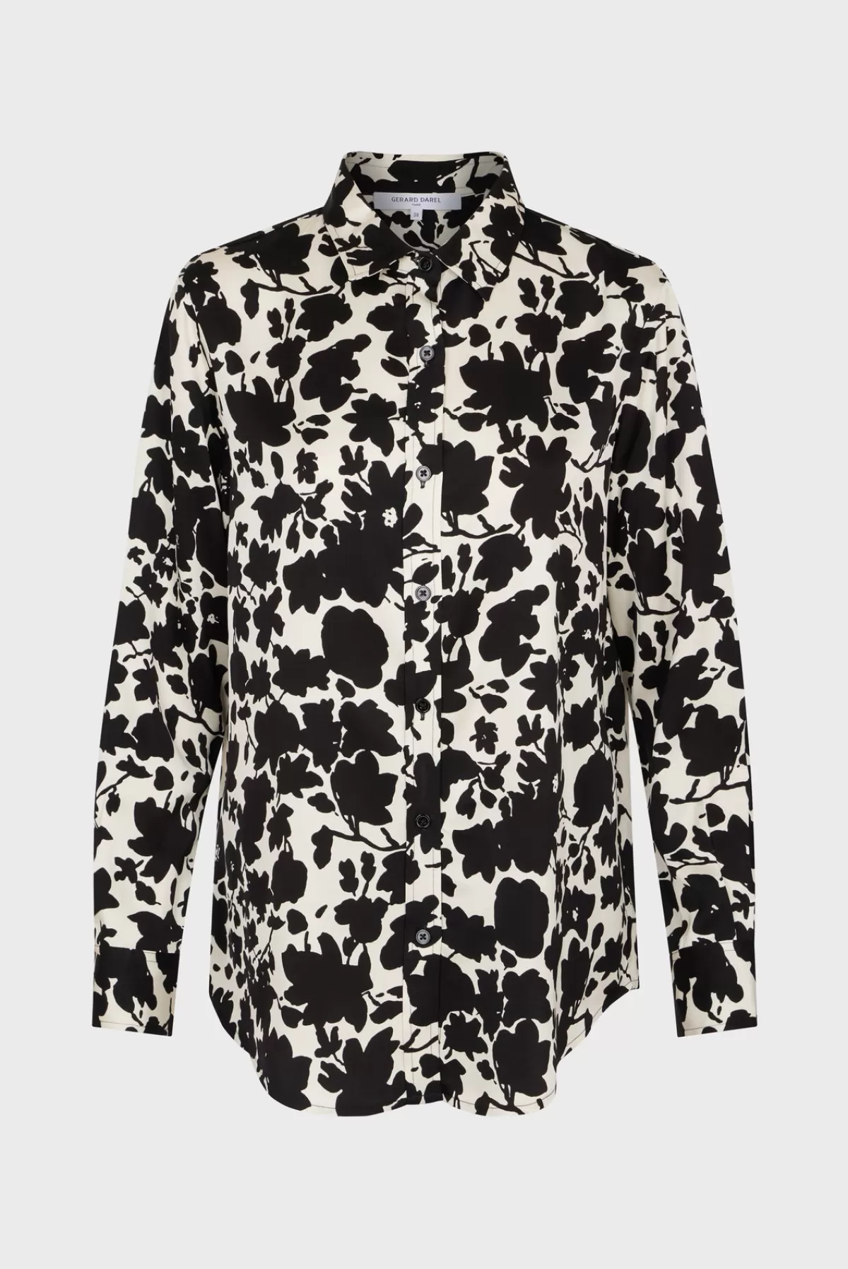 Gerarddarel Chemise fluide imprimé fleurs bicolores - CARLA Noir-Femme Chemises & Blouses