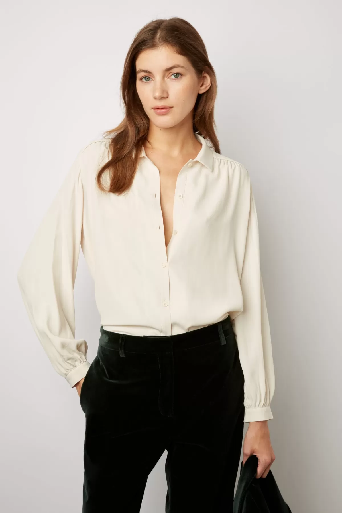 Gerarddarel Chemise fluide unie - COLOMBE Beige-Femme Chemises & Blouses