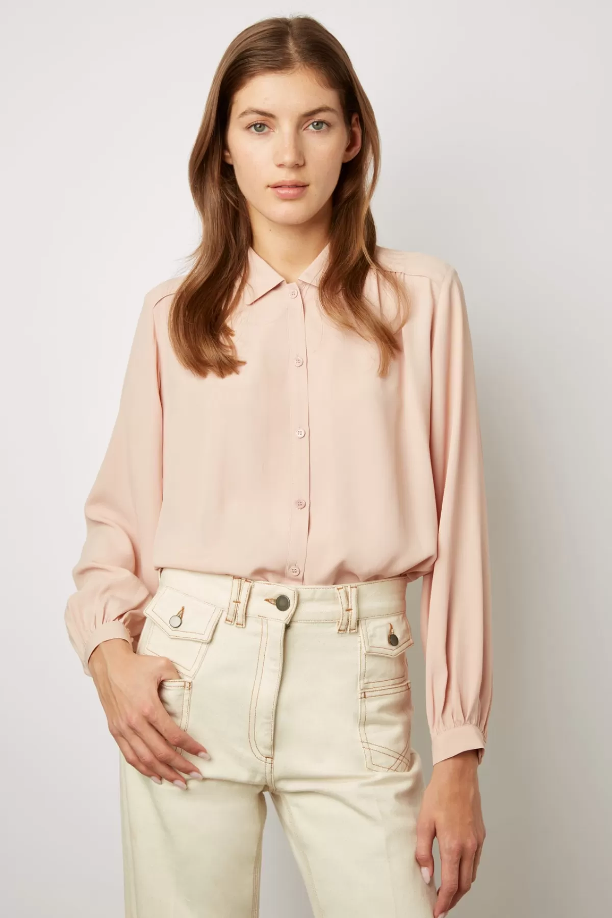 Gerarddarel Chemise fluide unie - COLOMBE Rose-Femme Chemises & Blouses