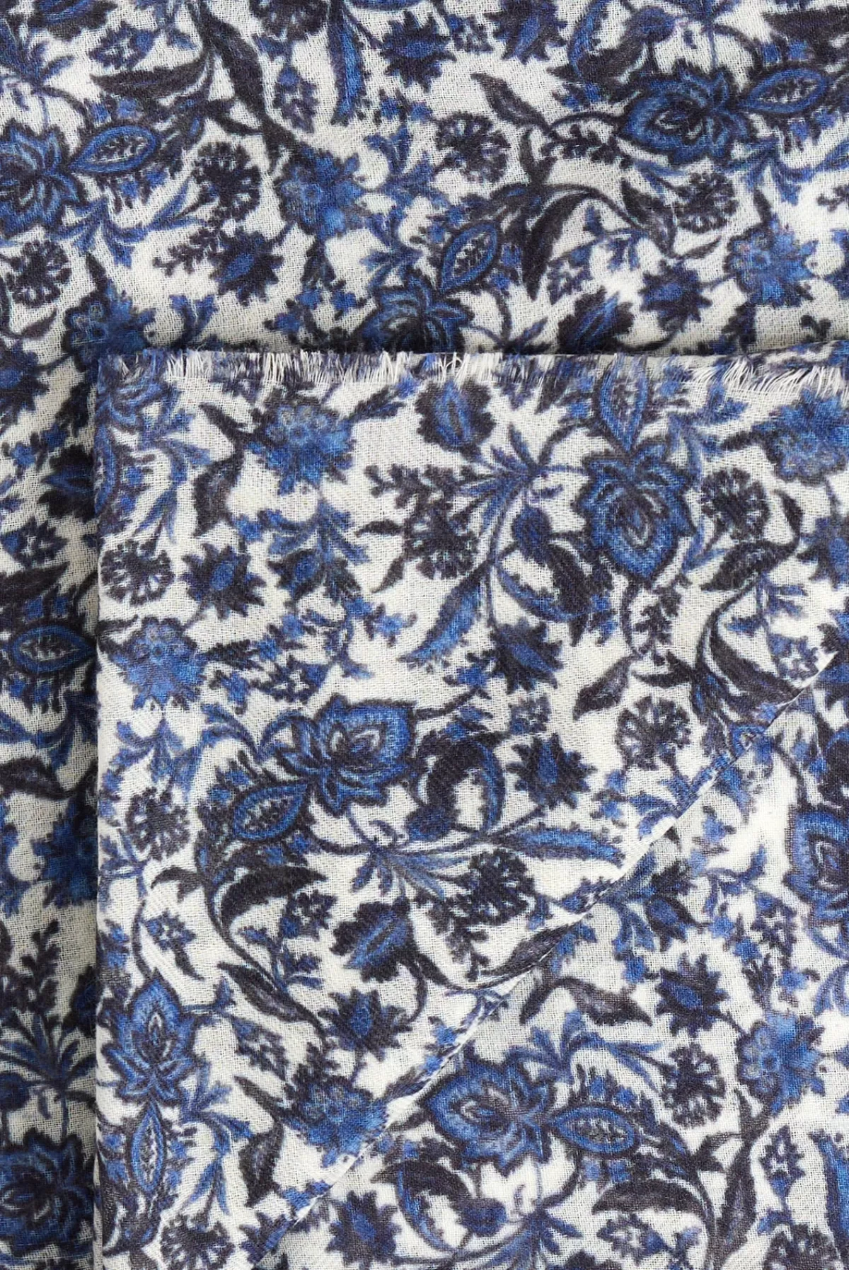 Gerarddarel Echarpe en laine et modal à fleurs - GRETTA Bleu-Femme Echarpes & foulards