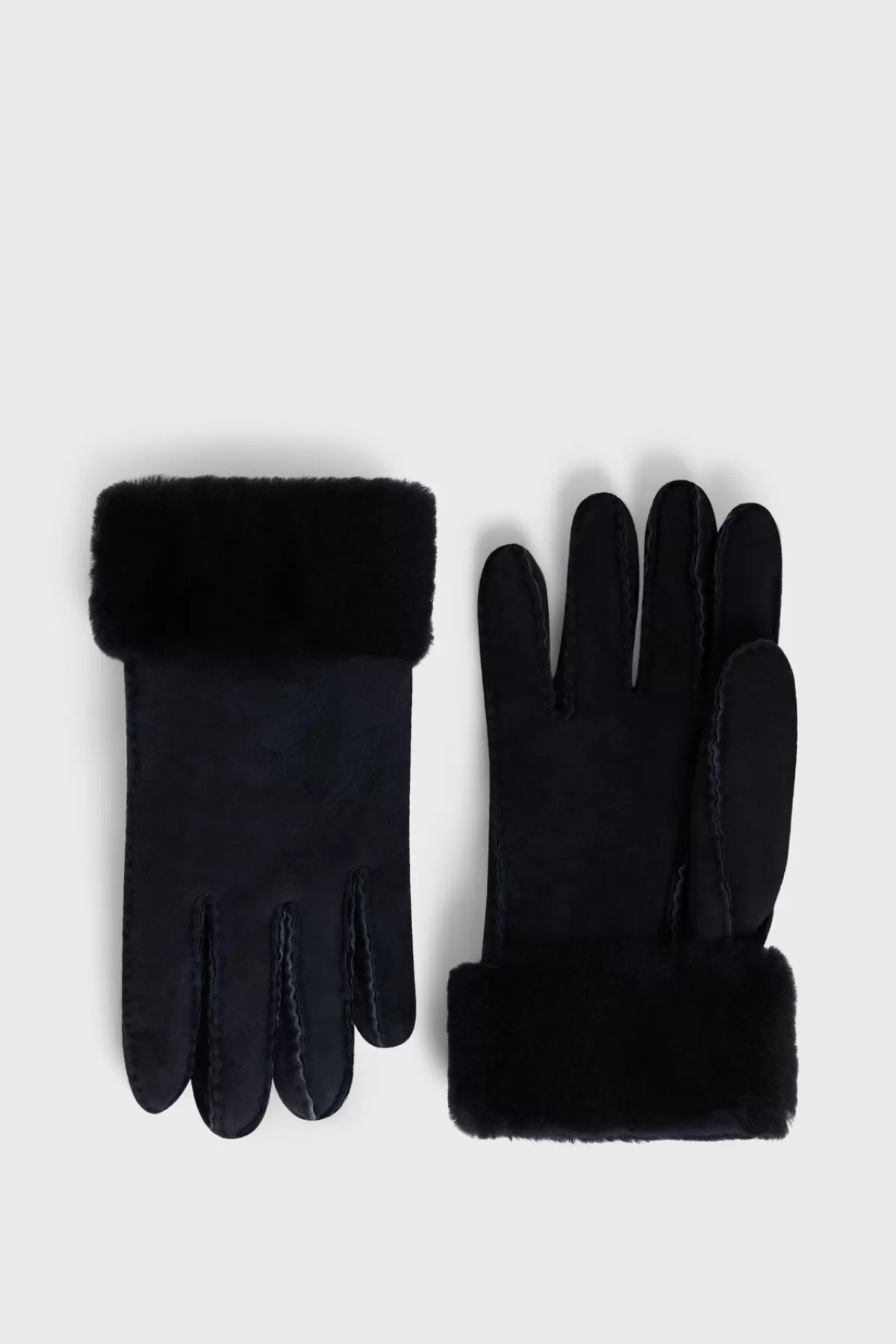 Gerarddarel Gants en cuir de mouton - FANTINE Bleu foncé / Marine-Femme Bonnets & Gants