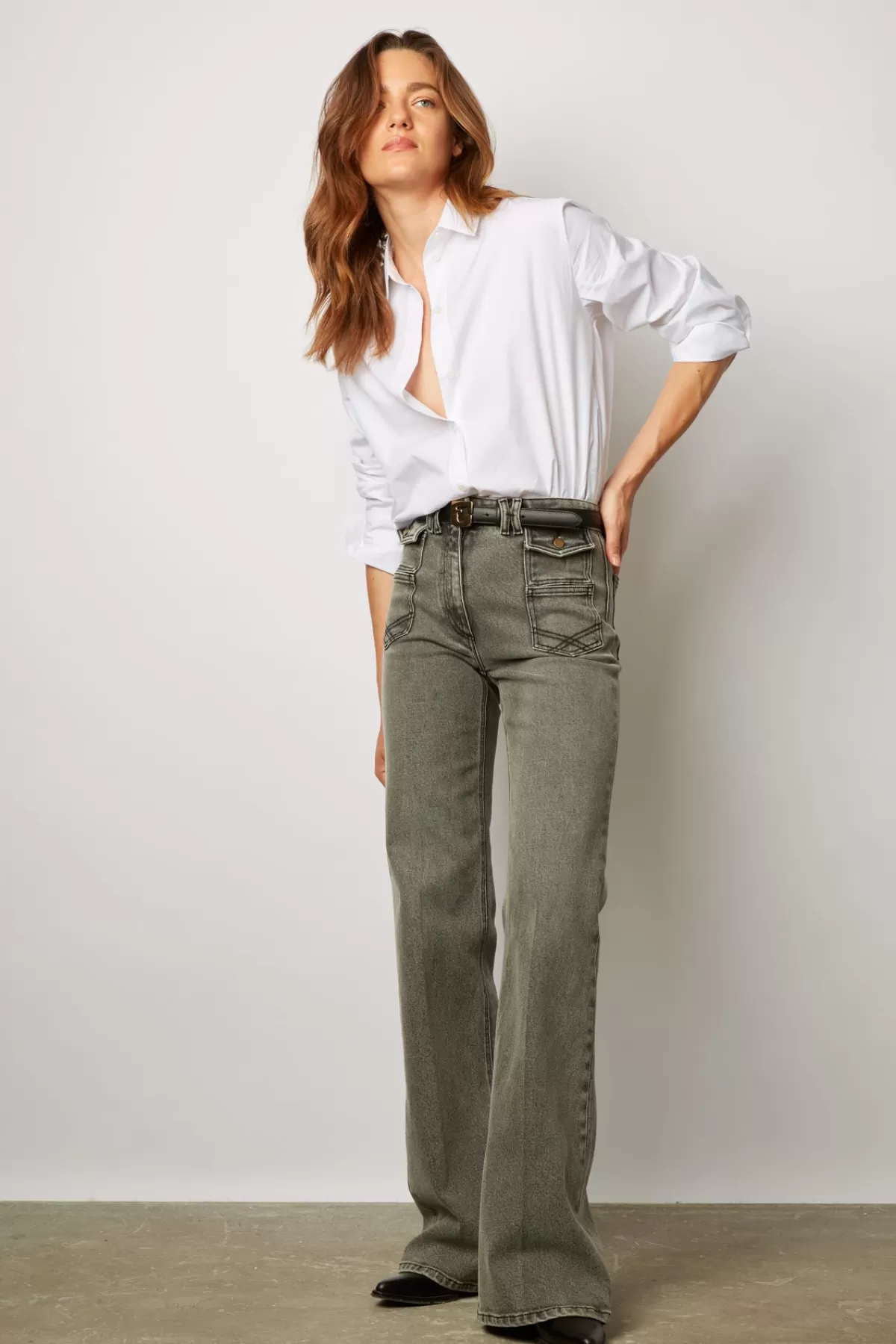 Gerarddarel Jean flare - ANNA Gris-Femme Pantalons & Jeans