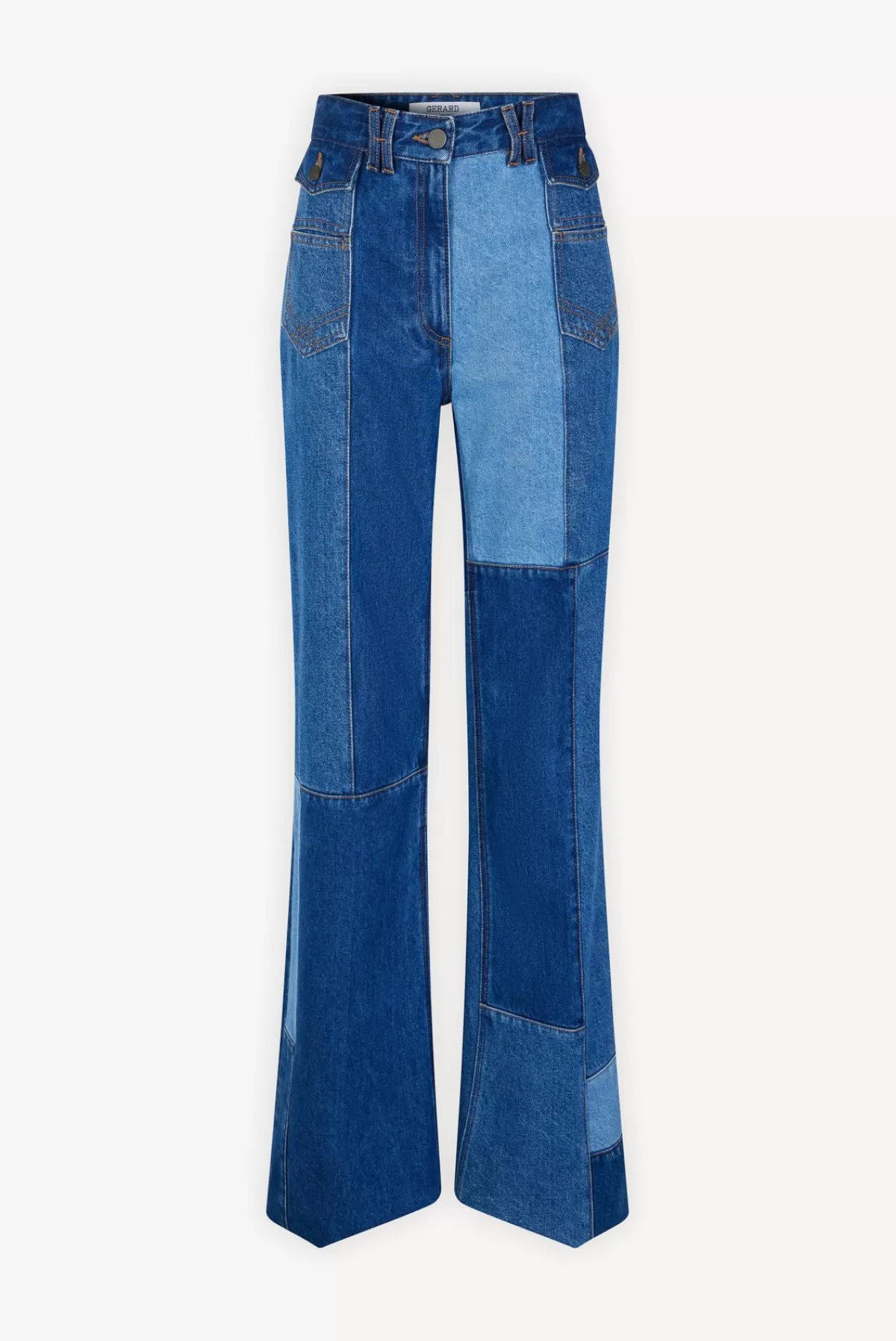 Gerarddarel Jean Flare patchwork - EDENE | Gerard Darel Bleu-Femme Pantalons & Jeans