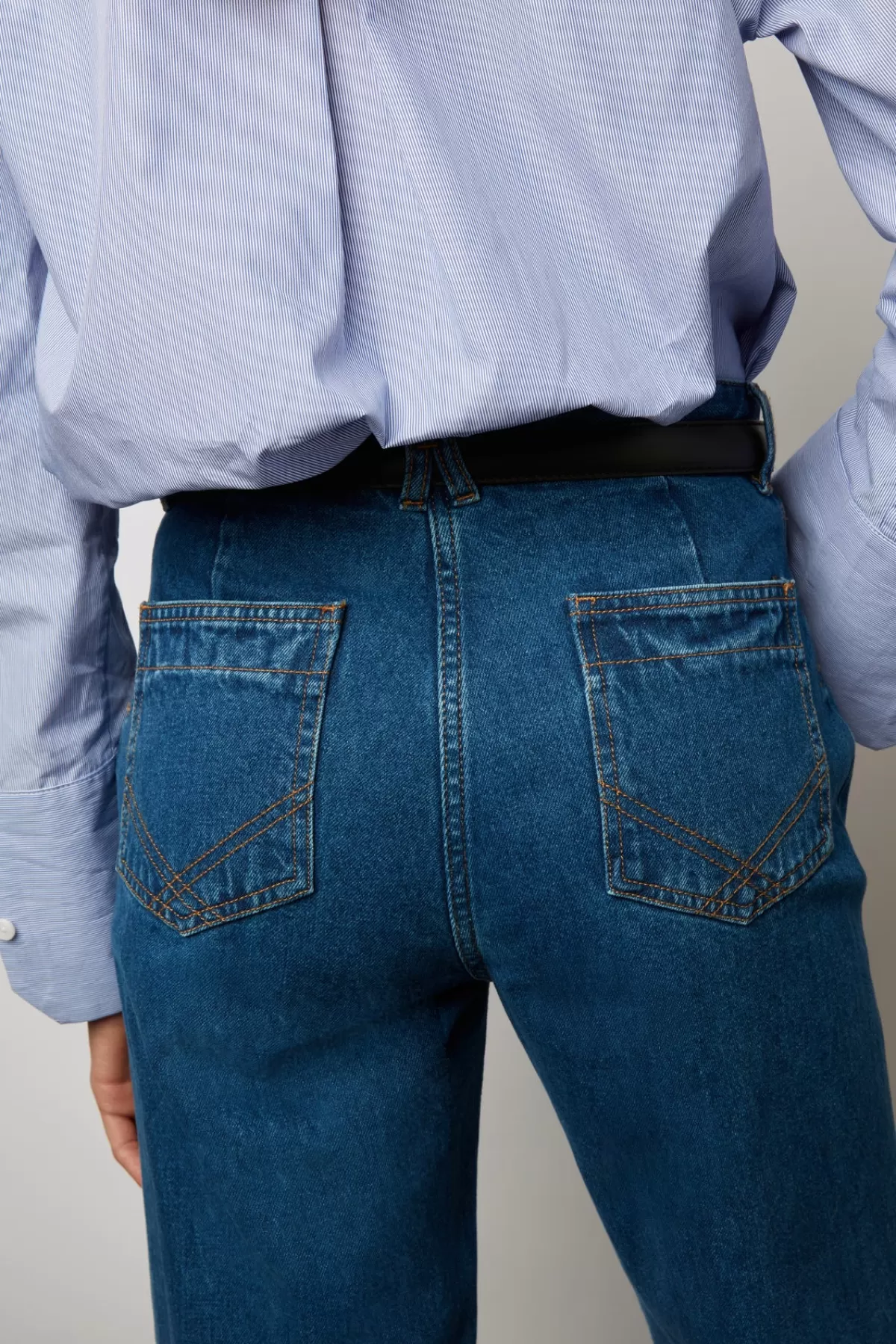 Gerarddarel Jean Flare taille haute marine - ANNA | Gerard Darel Bleu foncé / Marine-Femme Pantalons & Jeans