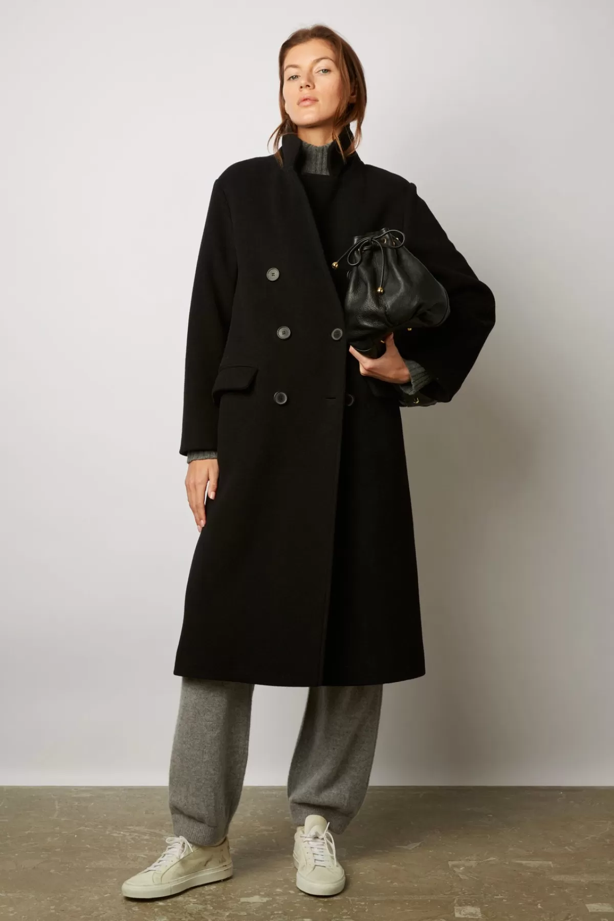 Gerarddarel Manteau long en laine mélangée - SAMANTHA Noir-Femme Manteaux et Trenchs