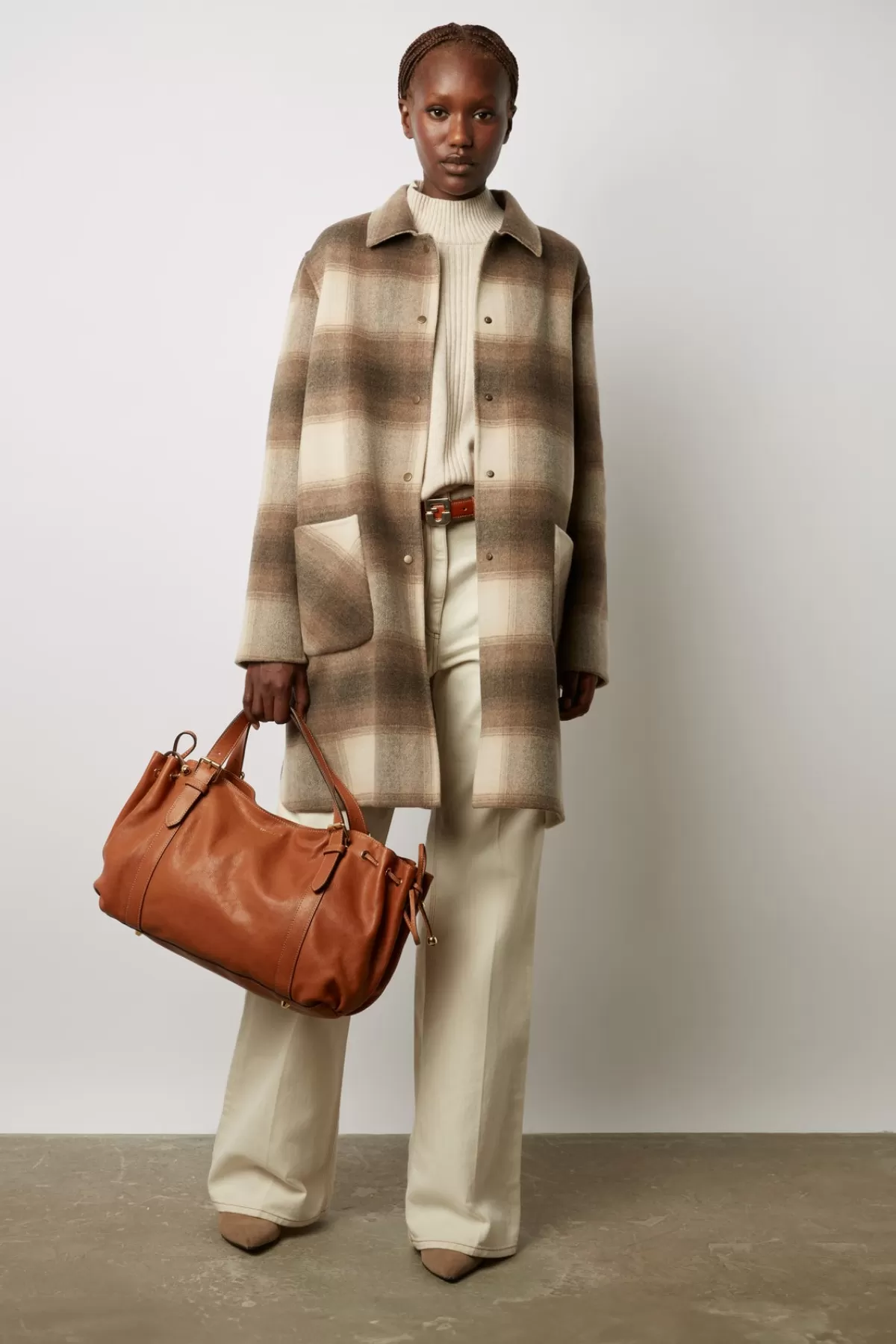 Gerarddarel Manteau réversible à carreaux - SABINE Beige-Femme Manteaux et Trenchs