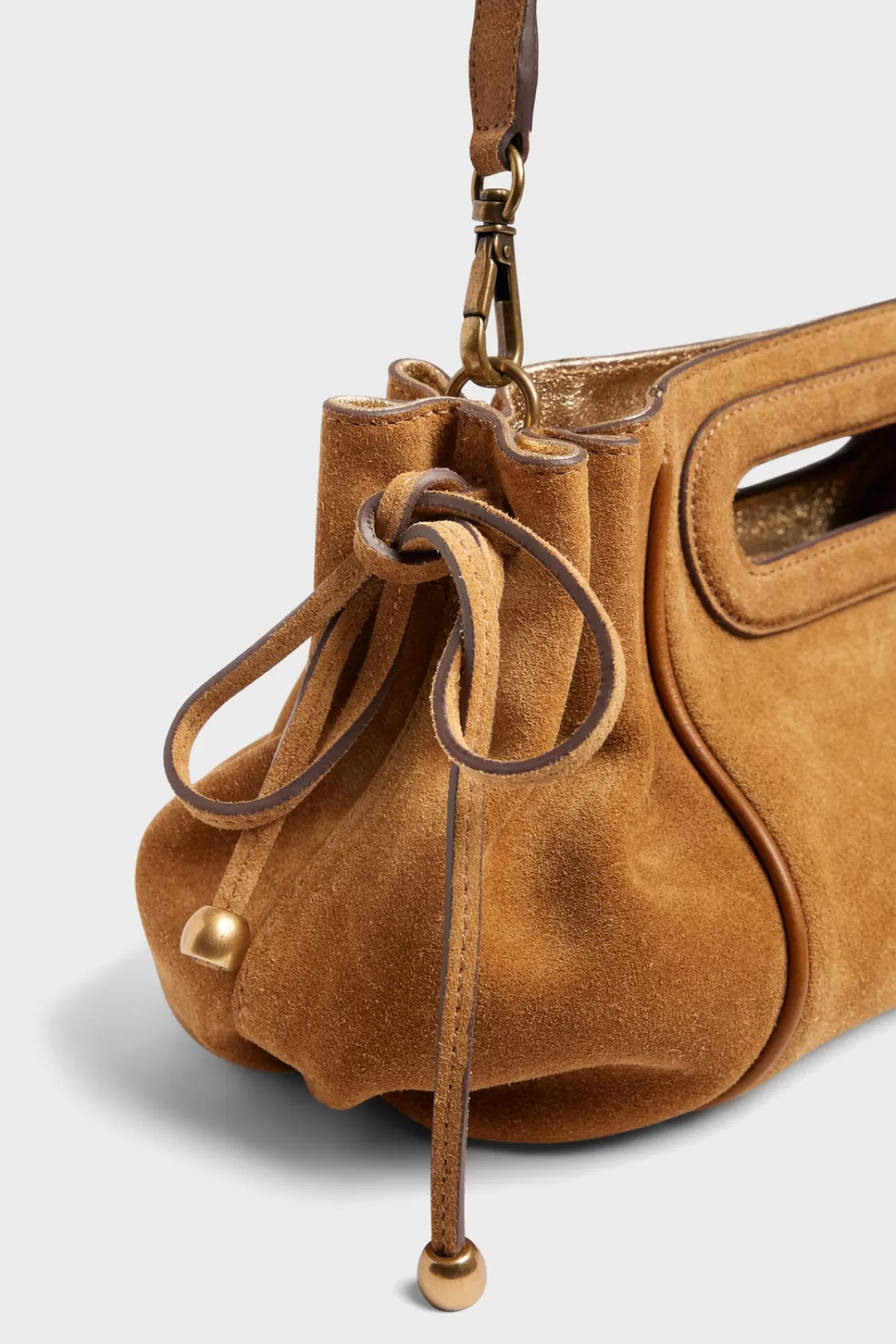 Gerarddarel Mini sac en cuir velours femme MINI DANY | Gerard Darel Blé-Femme Sacs à main | Sacs porté épaule | Sacs bandoulière