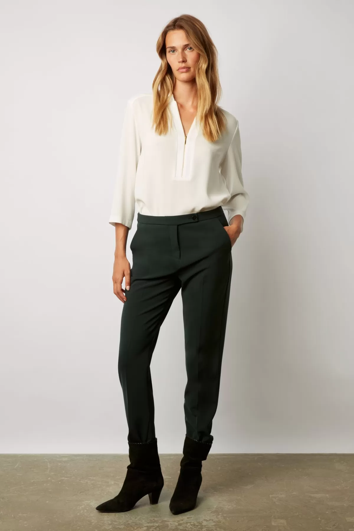 Gerarddarel Pantalon droit 7/8 - EDGARD Vert-Femme Pantalons & Jeans