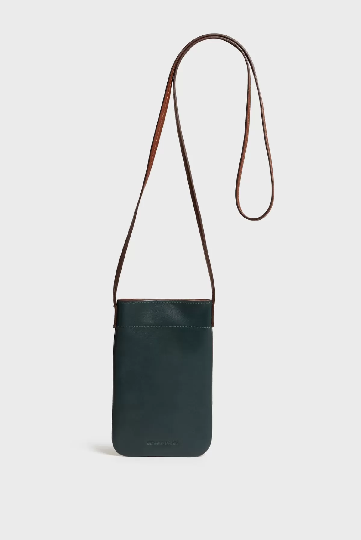 Gerarddarel Porte téléphone en cuir lisse - LADYPHONE Vert-Femme Sacs porté épaule | Sacs bandoulière | Petite Maroquinerie