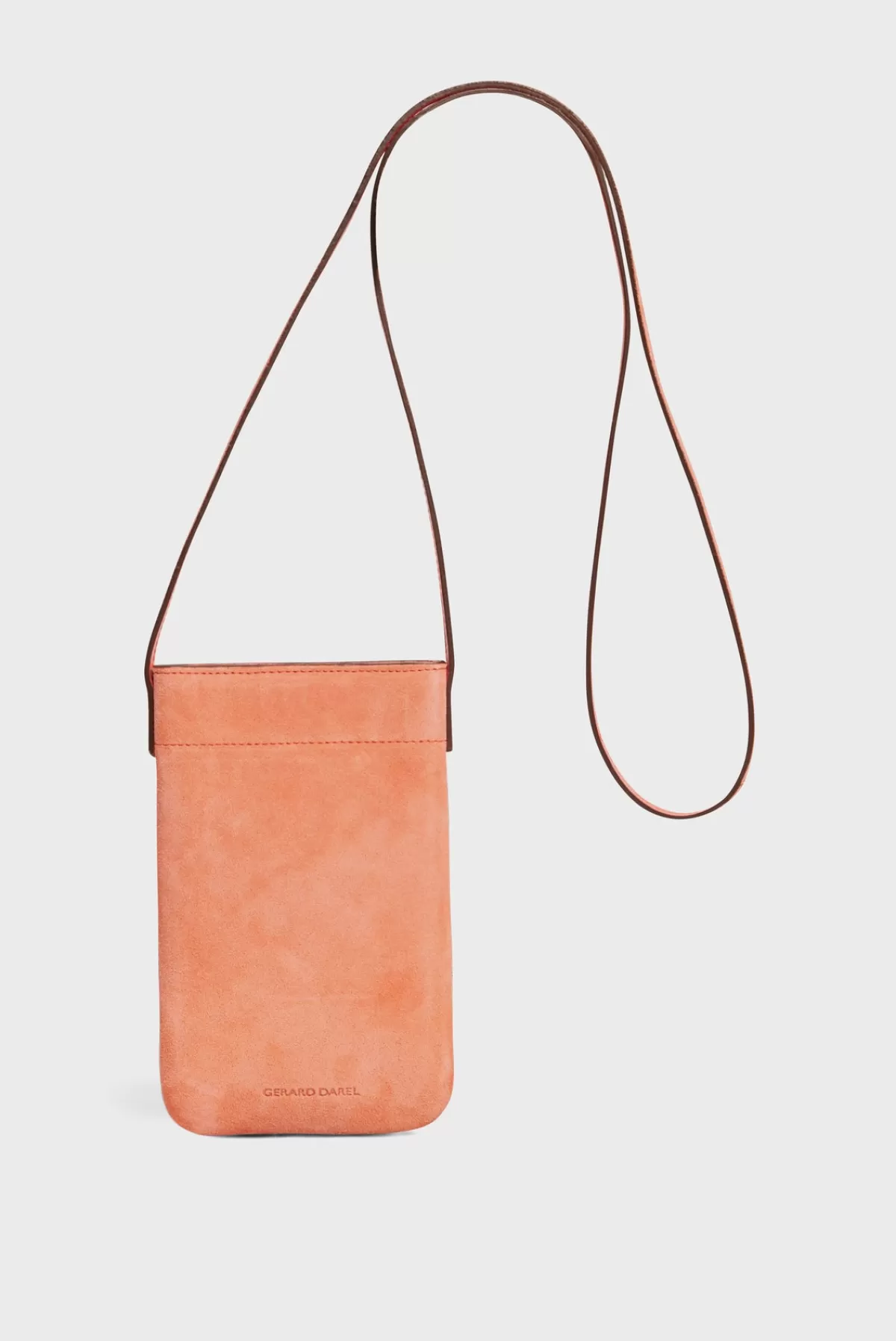 Gerarddarel Porte téléphone en cuir velours - LADYPHONE Rose-Femme Sacs porté épaule | Sacs bandoulière | Petite Maroquinerie