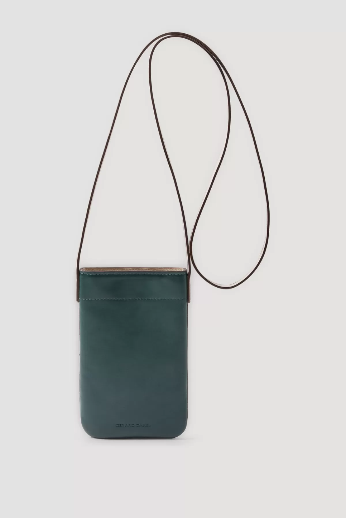 Gerarddarel Porte téléphone en cuir - LADYPHONE | Gerard Darel Vert-Femme Sacs porté épaule | Sacs bandoulière | Petite Maroquinerie