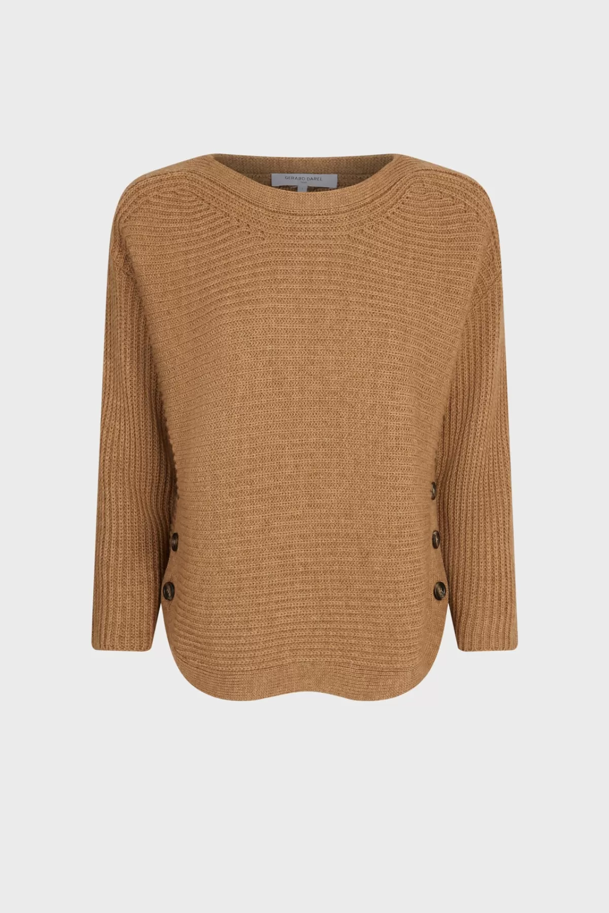 Gerarddarel Pull uni tricotage ottoman - LIV Beige-Femme Maille