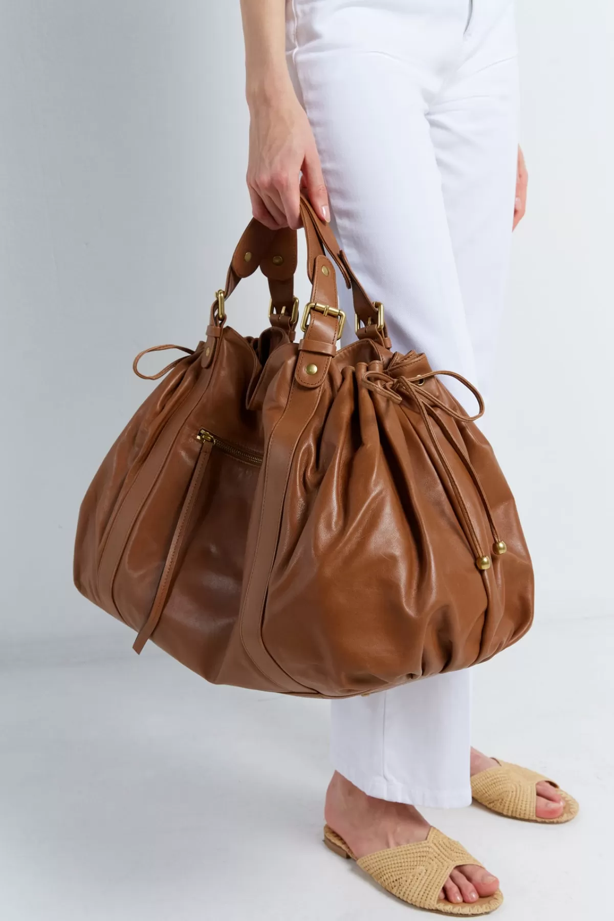 Gerarddarel Sac à main en cuir de veau cognac - 72H | Gerard Darel Marron-Femme Sacs à main | Sacs porté épaule