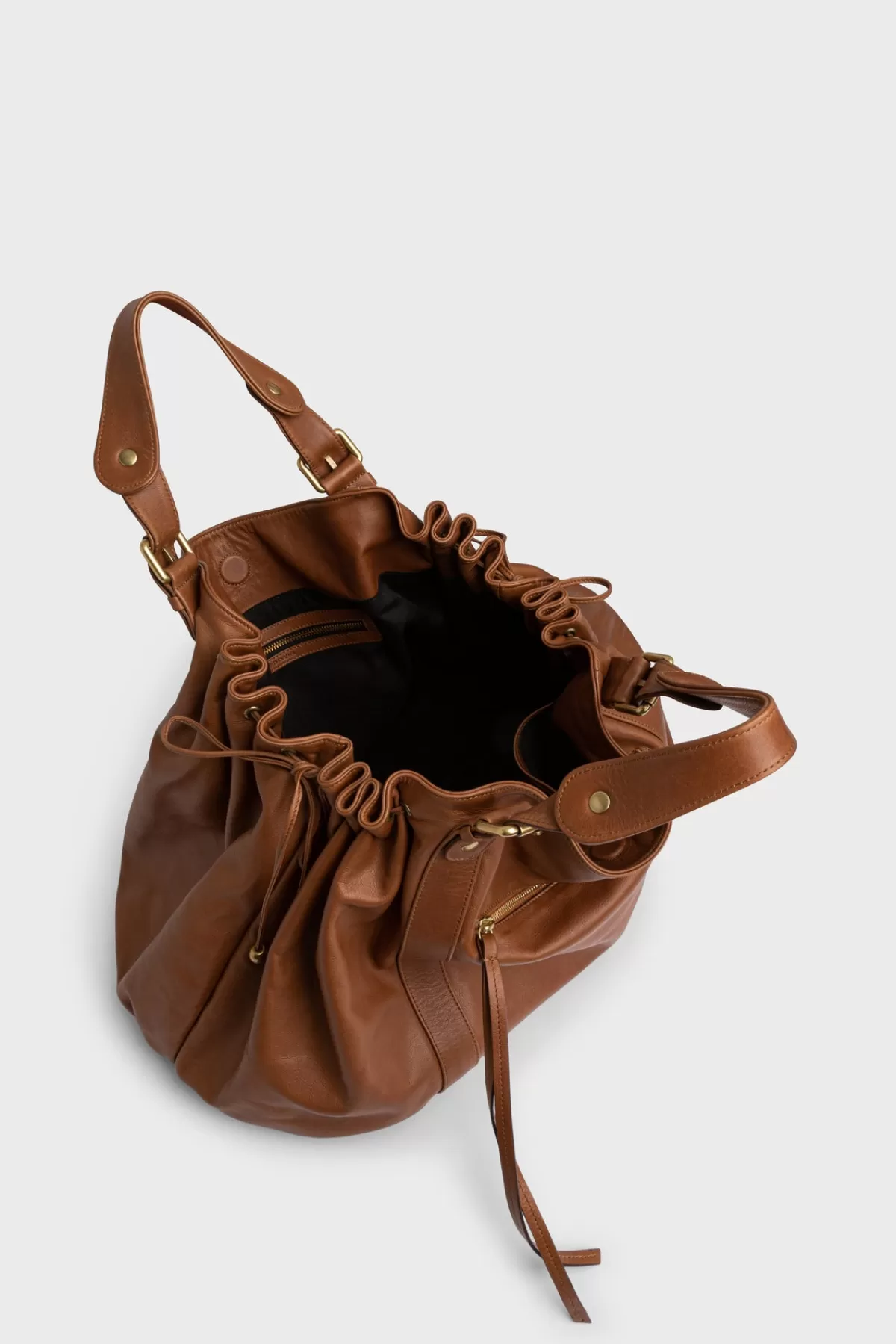 Gerarddarel Sac à main en cuir de veau cognac - 72H | Gerard Darel Marron-Femme Sacs à main | Sacs porté épaule