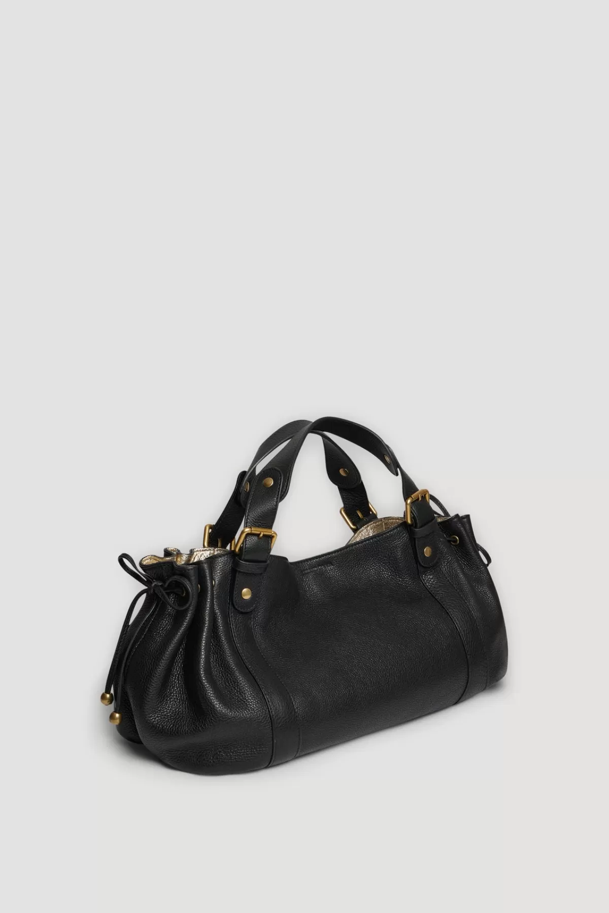 Gerarddarel Sac à main en cuir grainé /or - 24H | Gerard Darel Noir-Femme Sacs à main | Sacs porté épaule