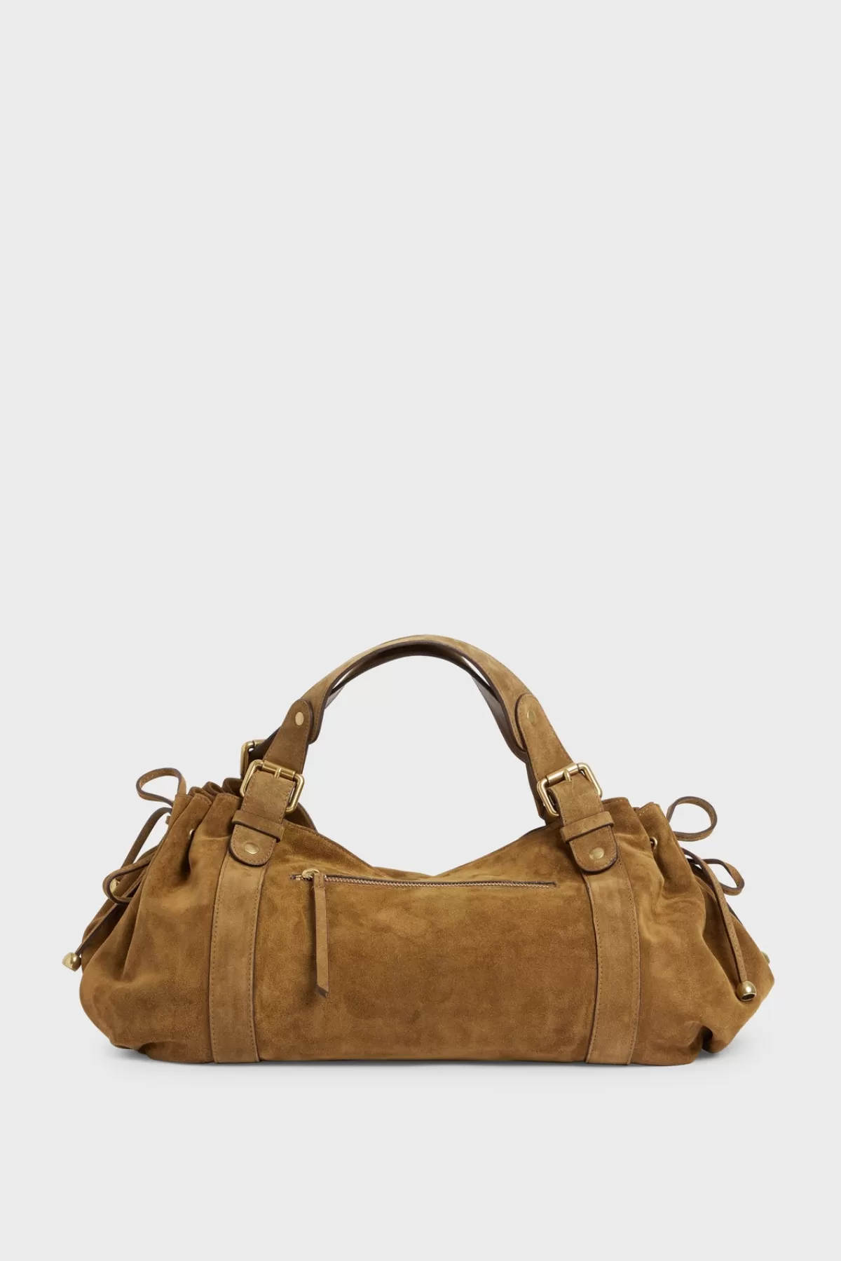 Gerarddarel Sac à main en cuir velours ambre - 24H ZIP | Gerard Darel Camel-Femme Sacs à main | Sacs porté épaule