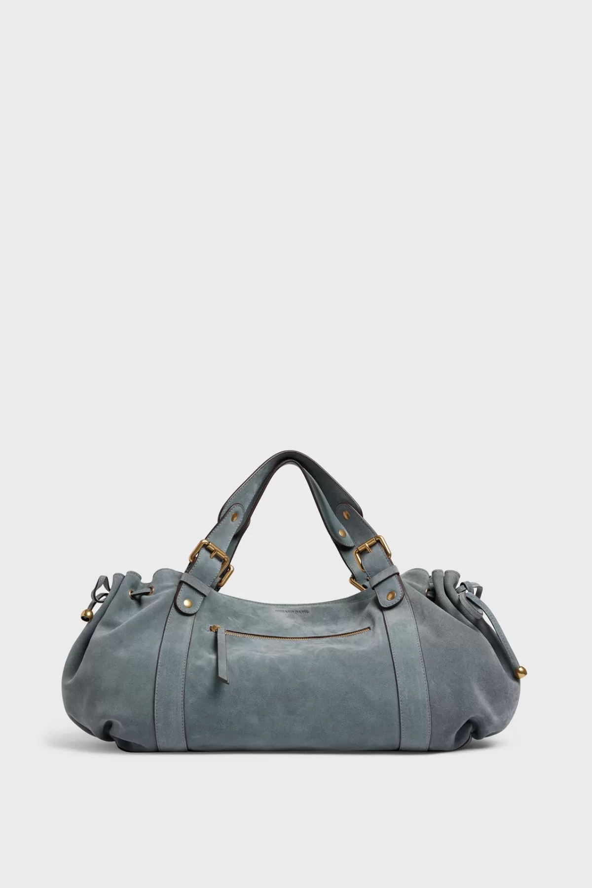 Gerarddarel Sac à main en cuir velours femme bleu 24H ZIP | Gerard Darel Gris-Femme Sacs à main | Sacs porté épaule