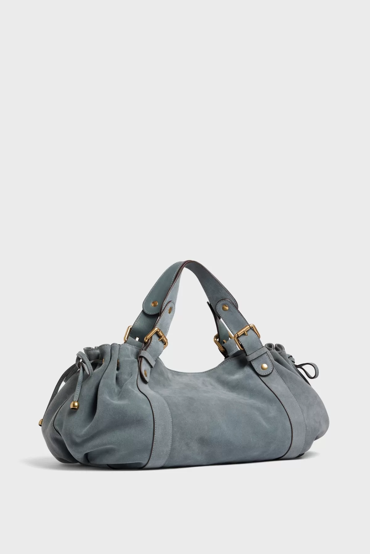 Gerarddarel Sac à main en cuir velours femme bleu 24H ZIP | Gerard Darel Gris-Femme Sacs à main | Sacs porté épaule