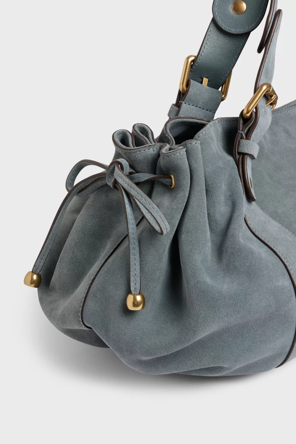 Gerarddarel Sac à main en cuir velours femme bleu 24H ZIP | Gerard Darel Gris-Femme Sacs à main | Sacs porté épaule