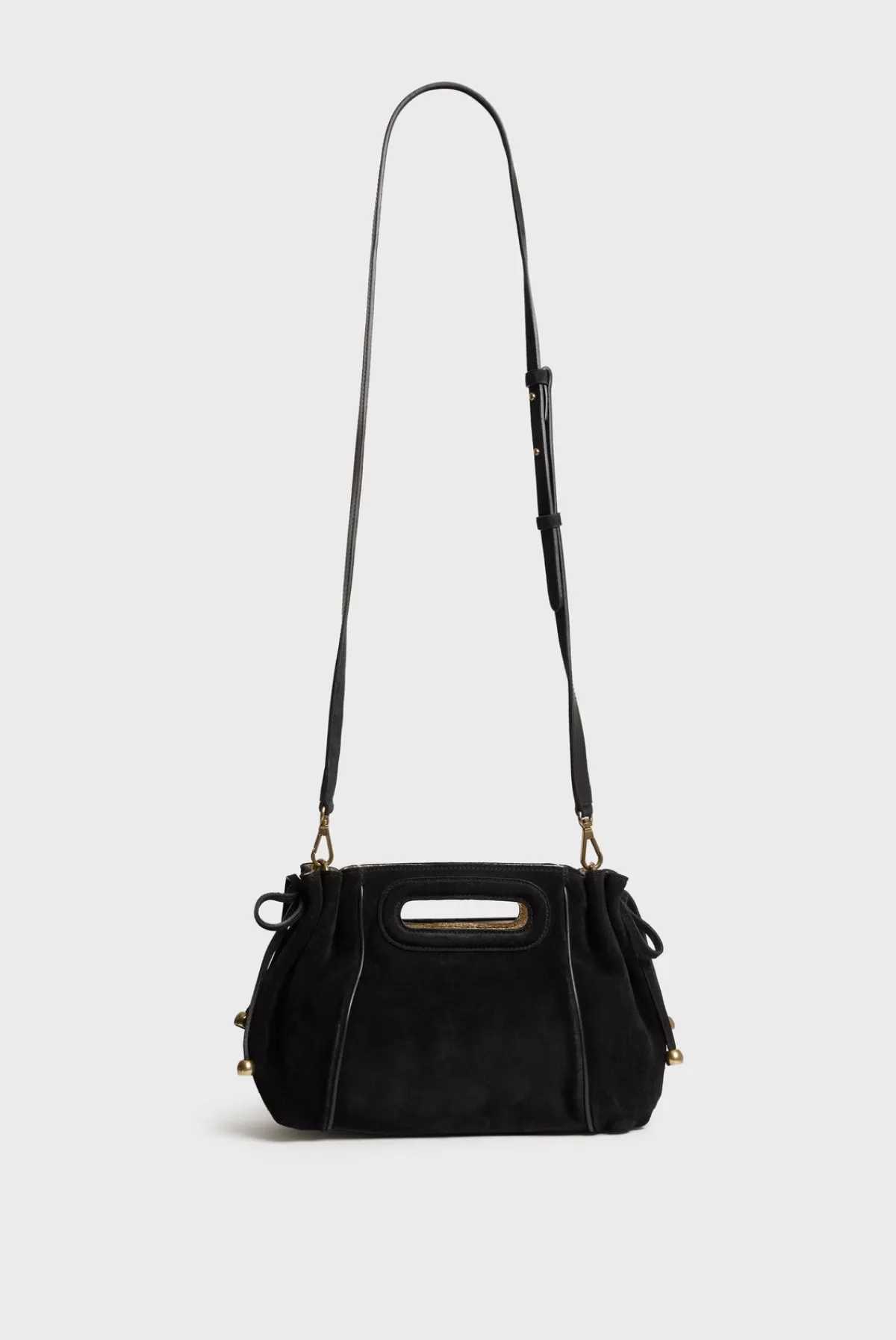 Gerarddarel Sac à main en cuir velours - MINI DANY | Gerard Darel Noir-Femme Sacs à main | Sacs porté épaule | Sacs bandoulière