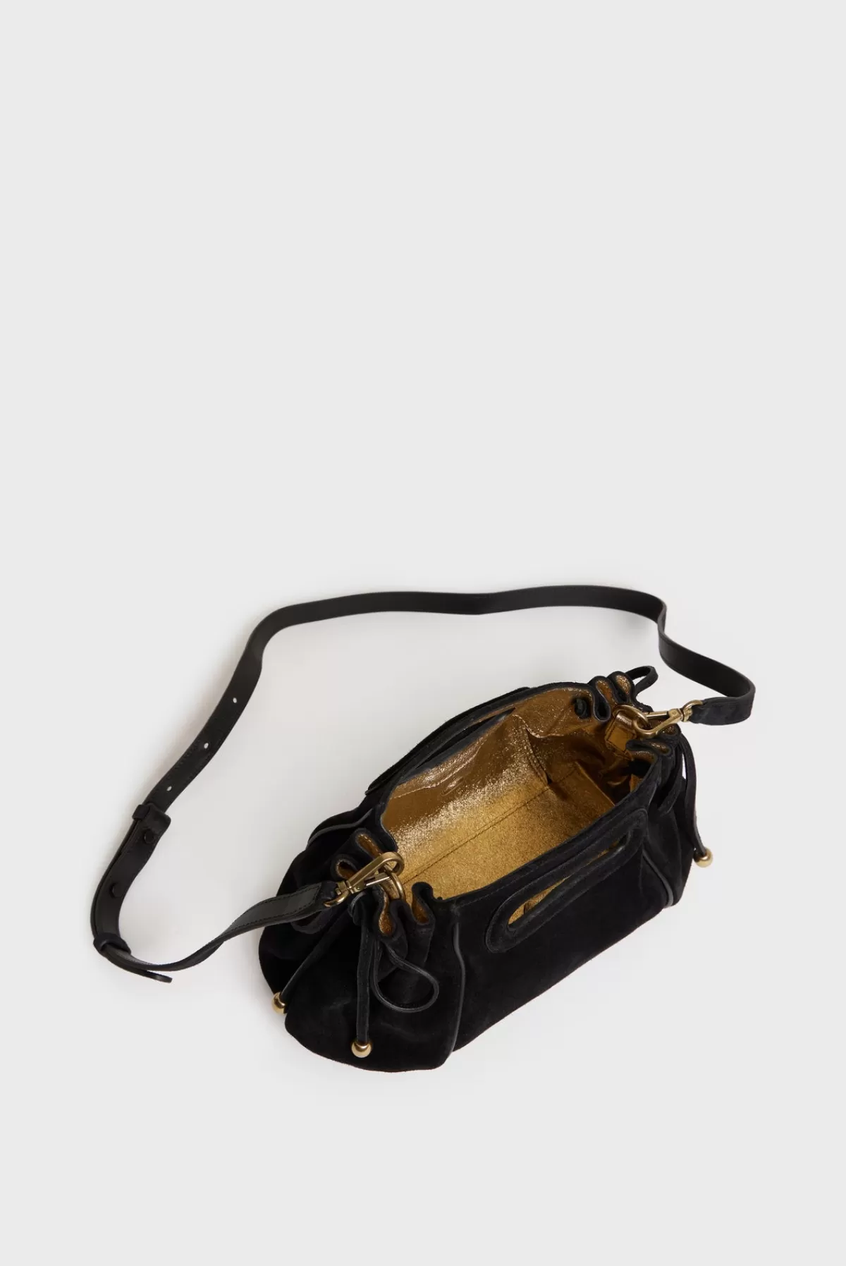 Gerarddarel Sac à main en cuir velours - MINI DANY | Gerard Darel Noir-Femme Sacs à main | Sacs porté épaule | Sacs bandoulière