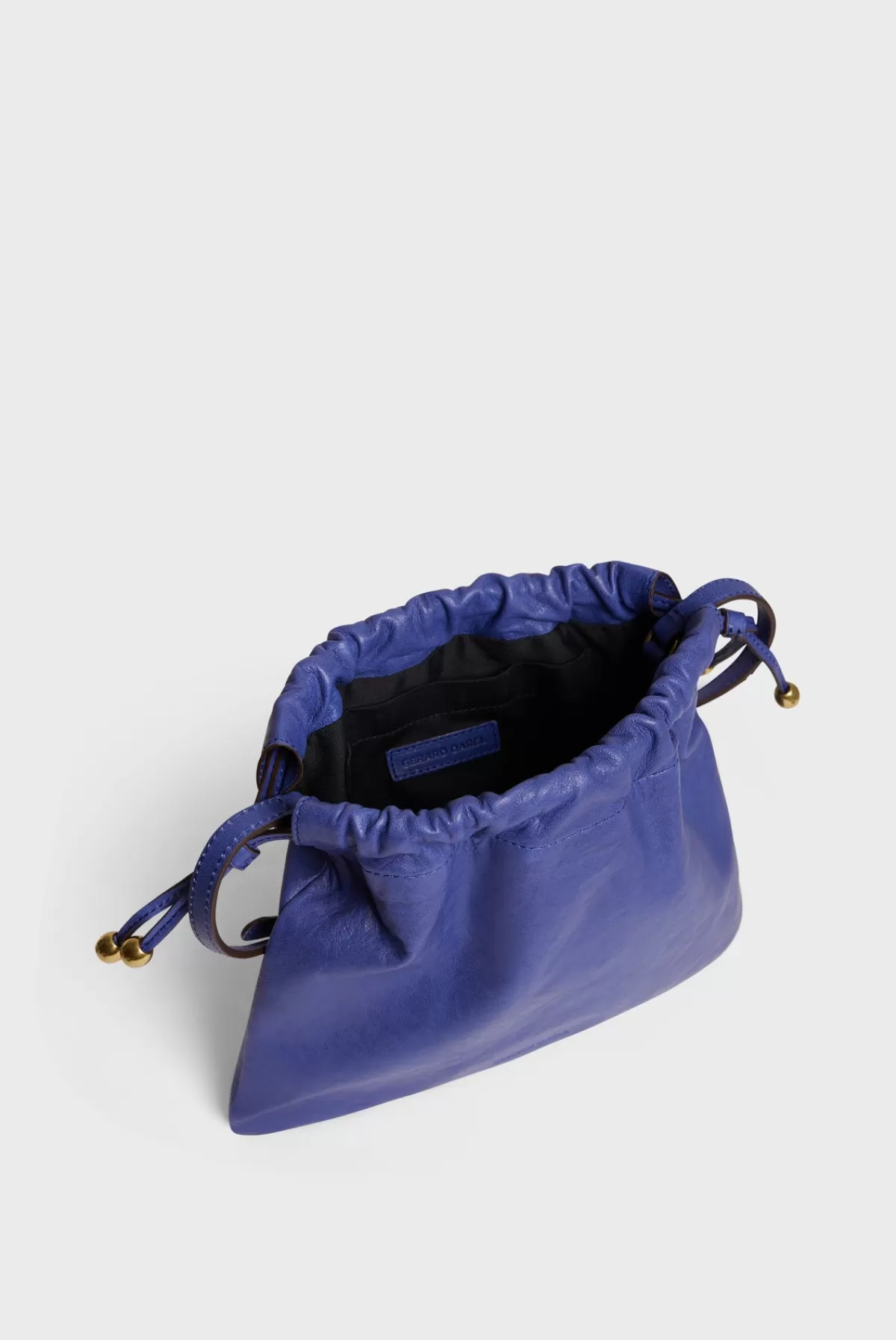 Gerarddarel Sac bourse en cuir de mouton lavé - ALICE Bleu-Femme Sacs porté épaule | Sacs bandoulière