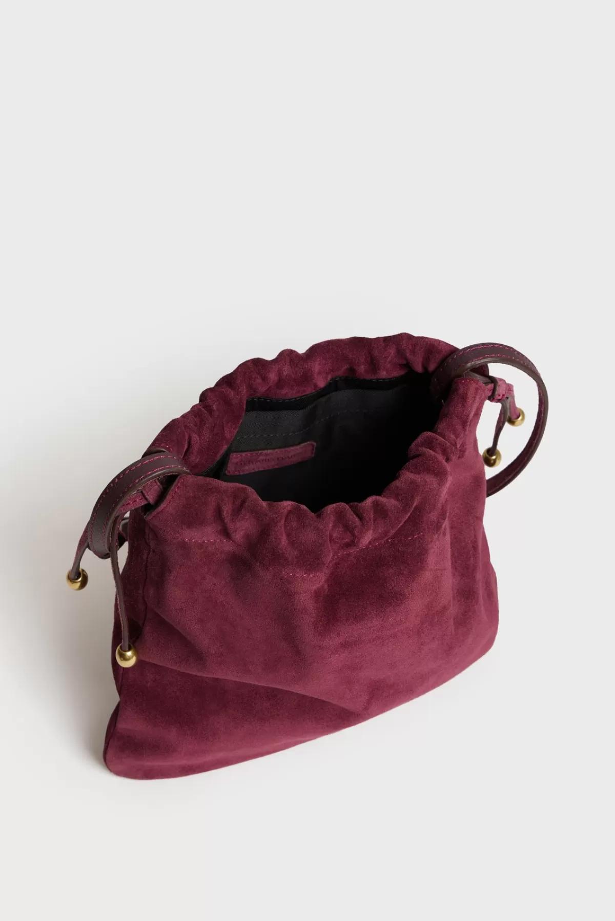 Gerarddarel Sac bourse en cuir velours - ALICE Violet-Femme Sacs porté épaule | Sacs bandoulière