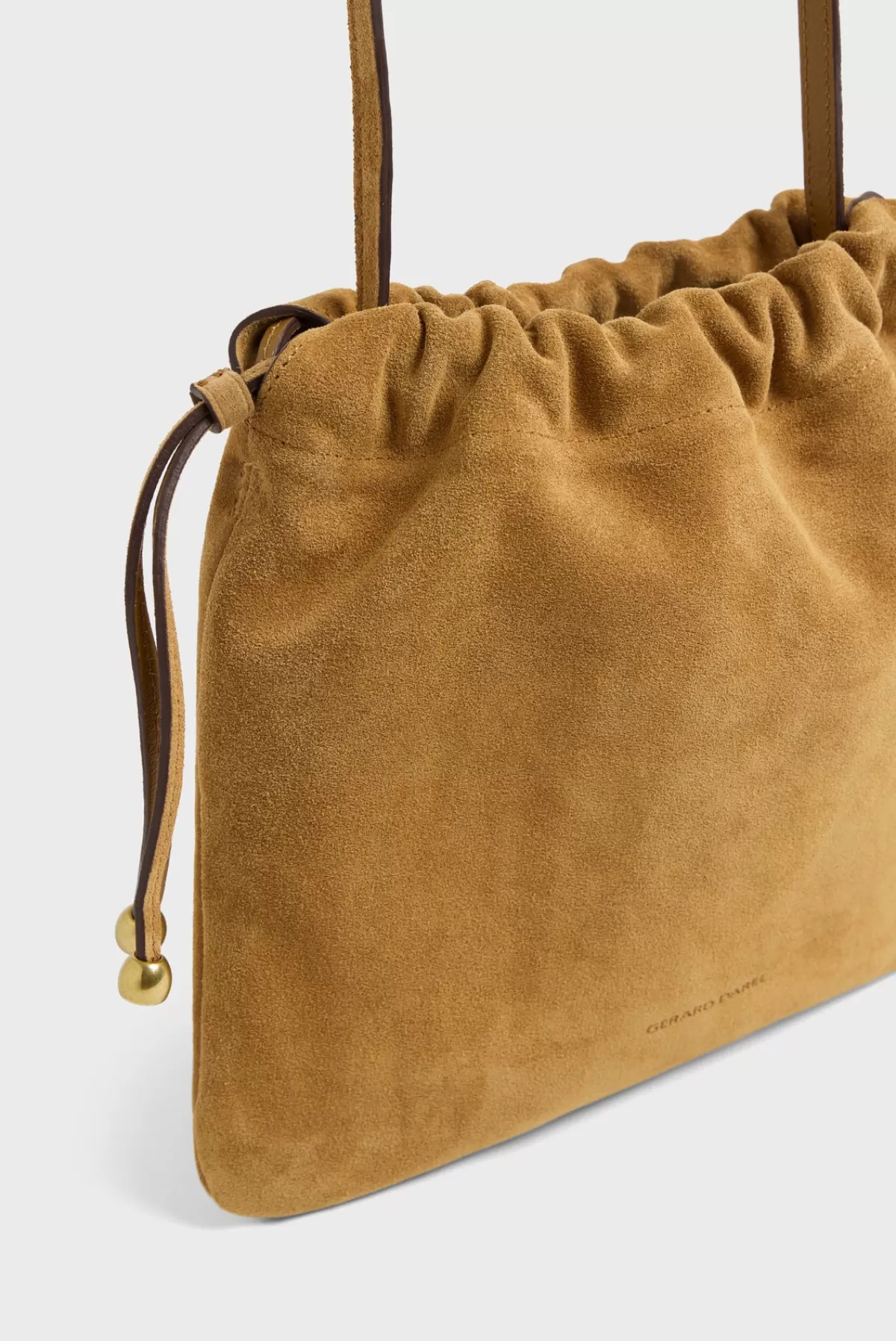 Gerarddarel Sac bourse en cuir velours femme ALICE | Gerard Darel Blé-Femme Sacs porté épaule | Sacs bandoulière