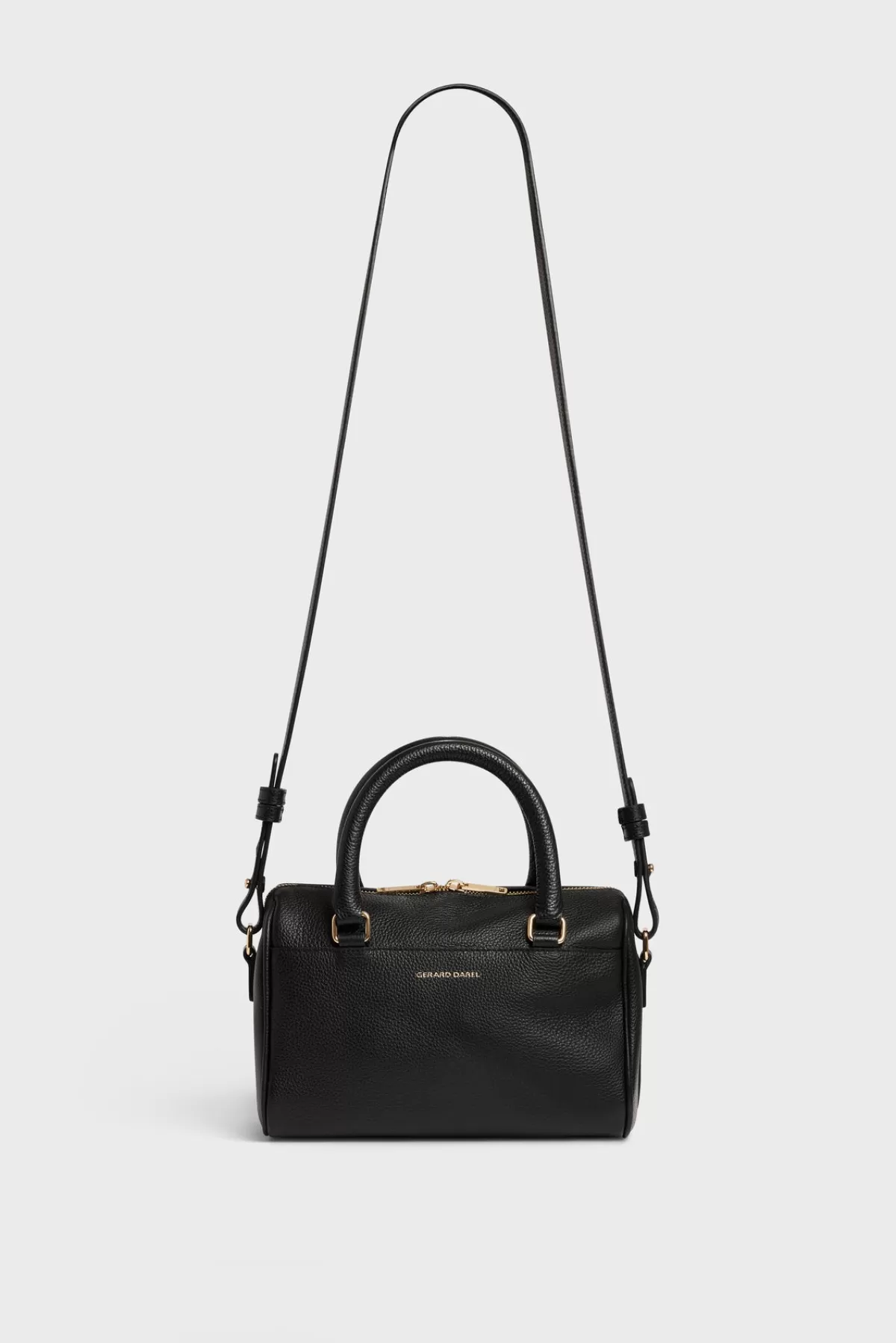 Gerarddarel Sac bowling cuir femme MINI JACKIE | Gerard Darel Noir-Femme Sacs à main | Sacs porté épaule | Sacs bandoulière