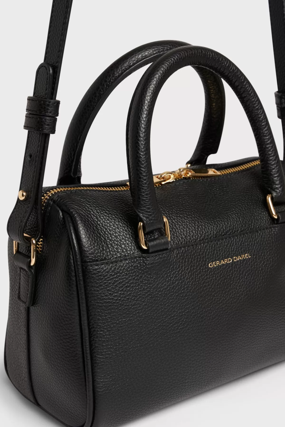 Gerarddarel Sac bowling cuir femme MINI JACKIE | Gerard Darel Noir-Femme Sacs à main | Sacs porté épaule | Sacs bandoulière