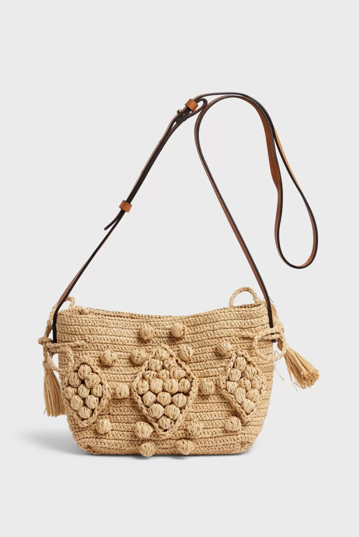 Gerarddarel Sac en raphia et cuir ficelle - MINI | Gerard Darel Blé-Femme Sacs porté épaule | Sacs bandoulière