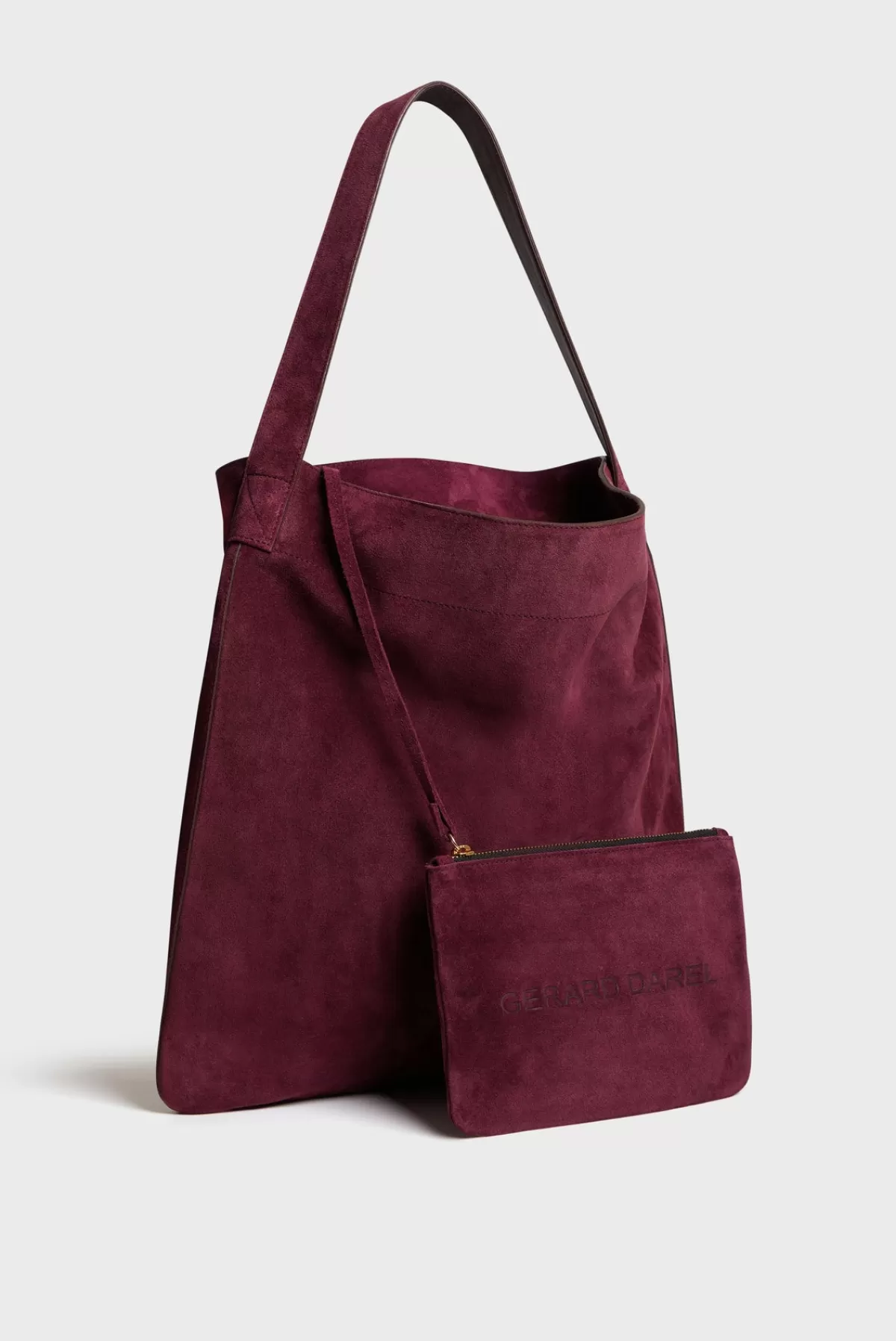 Gerarddarel Sac Hobo en cuir velours - LADY Violet-Femme Sacs à main | Sacs porté épaule