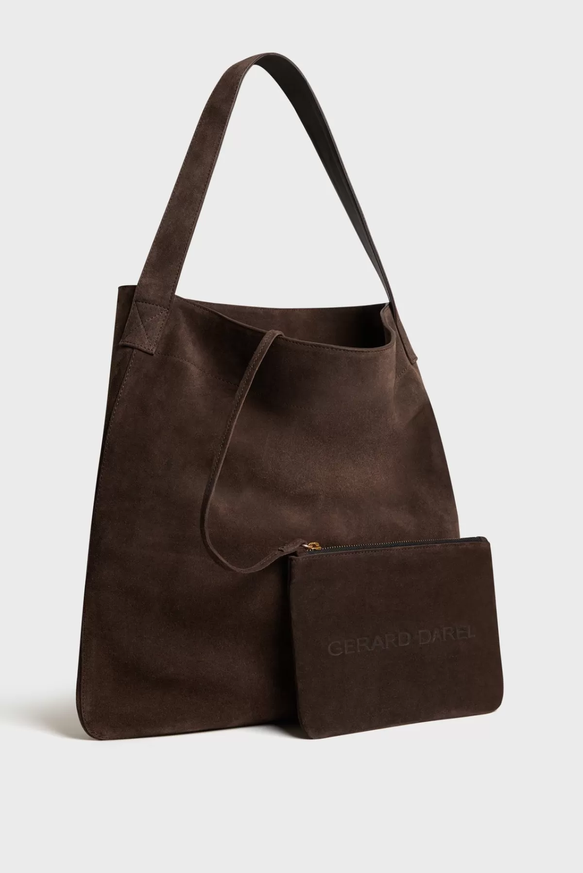 Gerarddarel Sac Hobo en cuir velours - LADY Marron-Femme Sacs à main | Sacs porté épaule