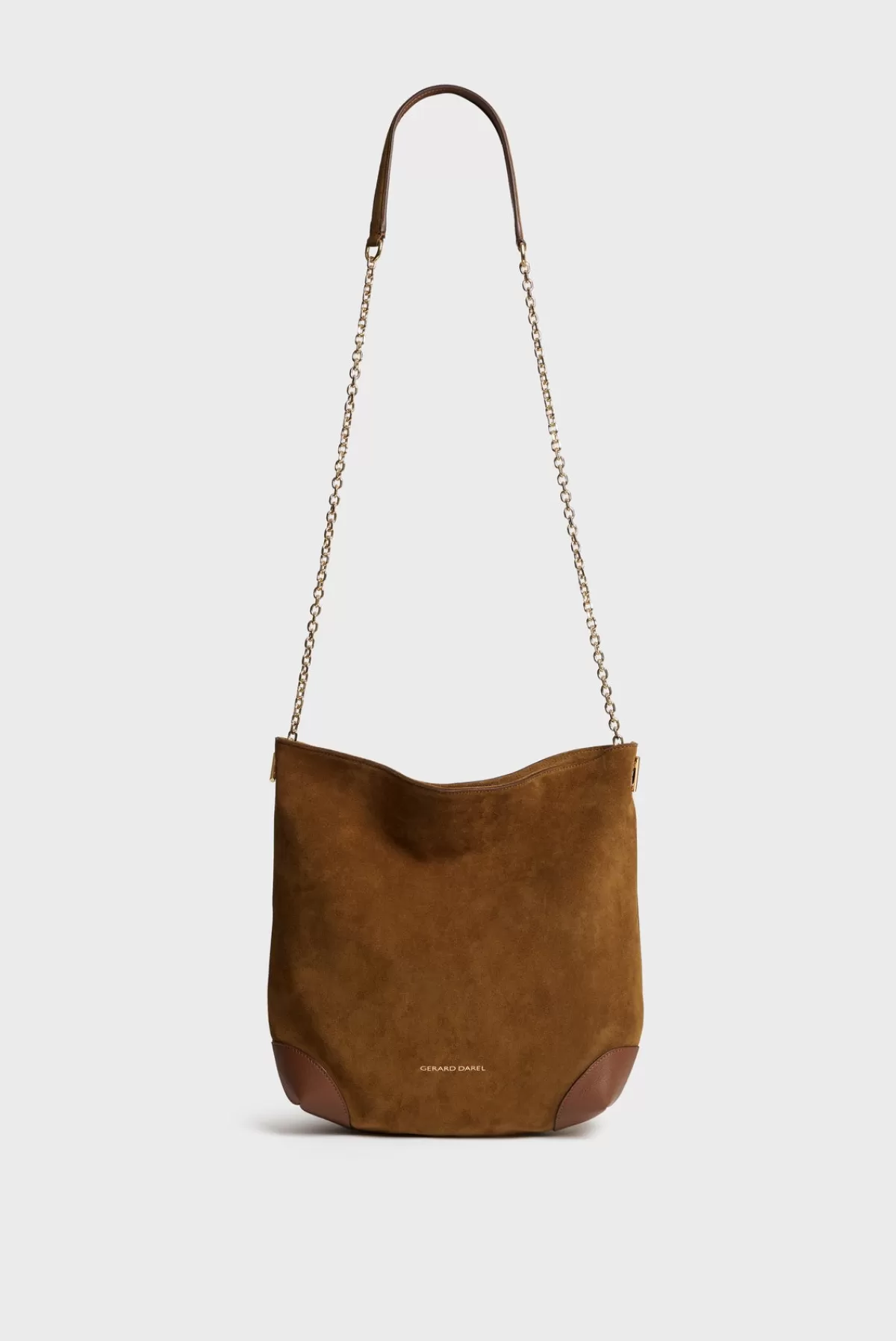 Gerarddarel Sac hobo en cuir velours - LE CHARLOTTE Camel-Femme Sacs porté épaule | Sacs bandoulière