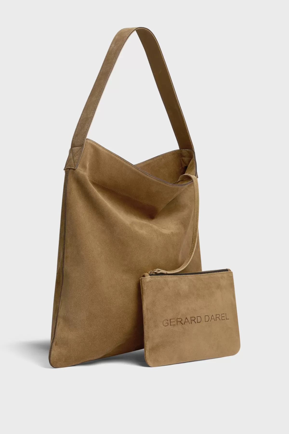 Gerarddarel Sac Hobo en cuir velours - LADY | Gerard Darel Blé-Femme Sacs à main | Sacs porté épaule