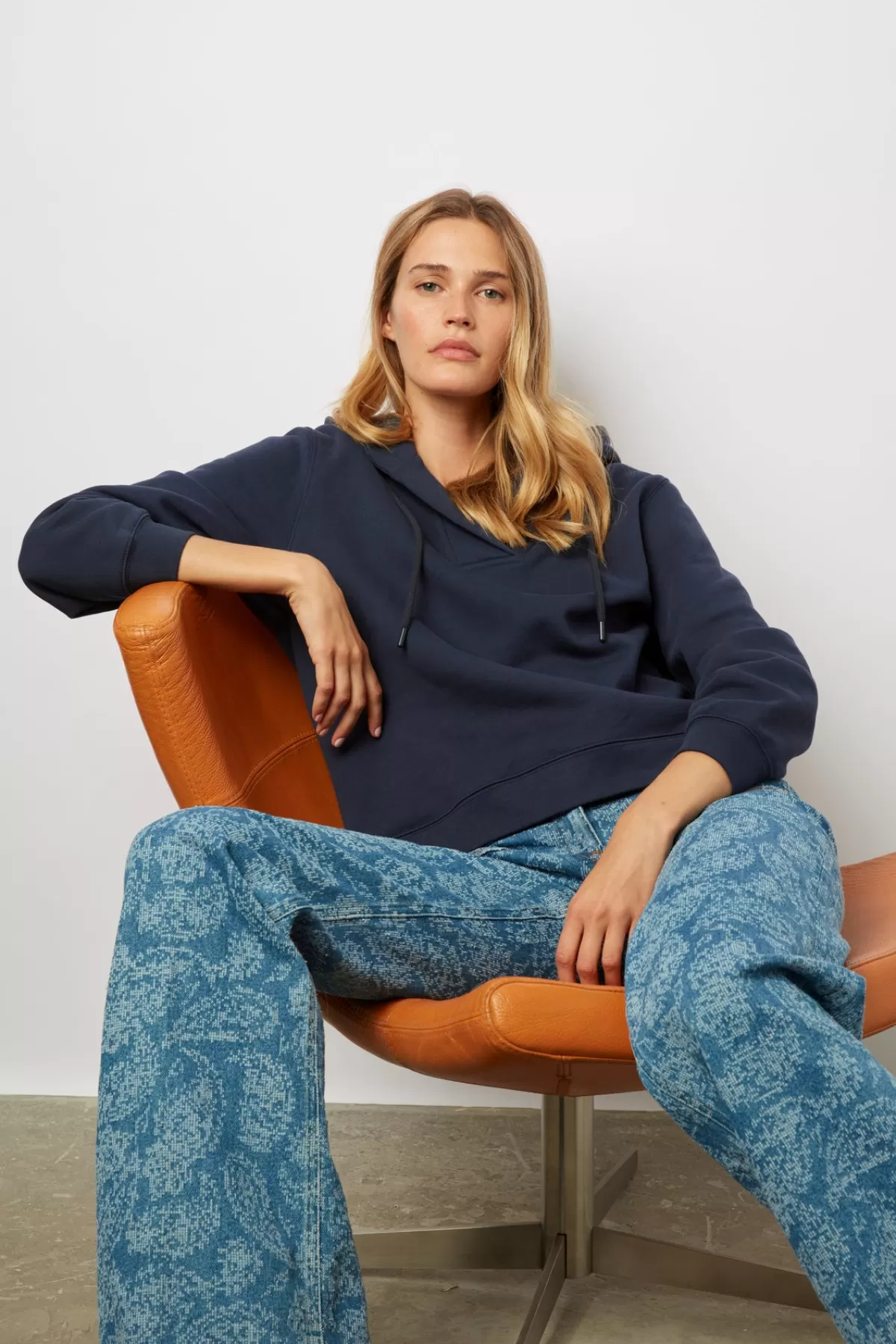 Gerarddarel Sweat-shirt de jogging à capuche - ADDYSON Bleu foncé / Marine-Femme Tops & Sweats