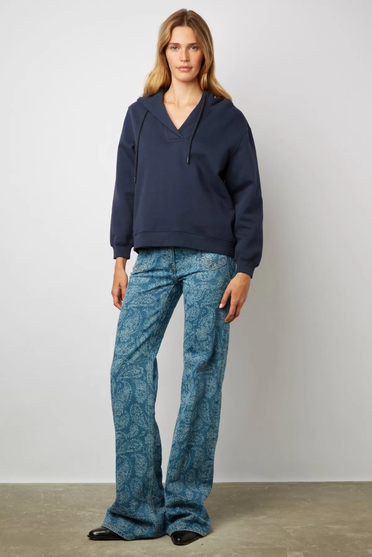 Gerarddarel Sweat-shirt de jogging à capuche - ADDYSON Bleu foncé / Marine-Femme Tops & Sweats