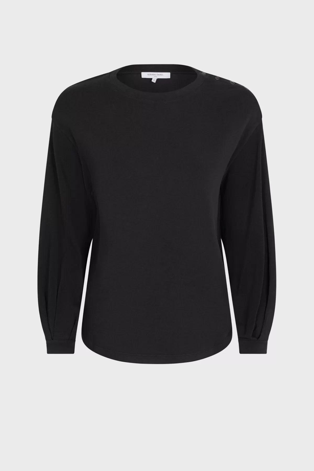 Gerarddarel T-shirt col rond et manches longues en coton et modal - ADELYS Gris-Femme Tops & Sweats